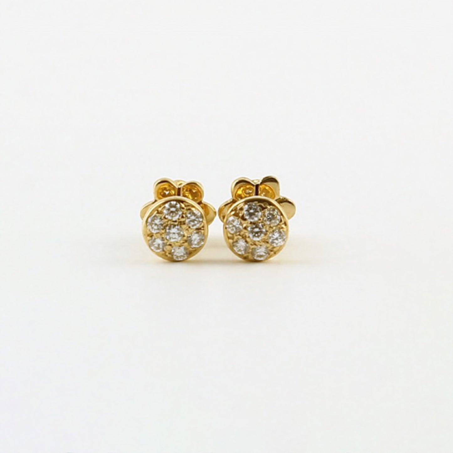 The Babyrasa Mala Gold and Diamond Ear Studs by Rasvihar