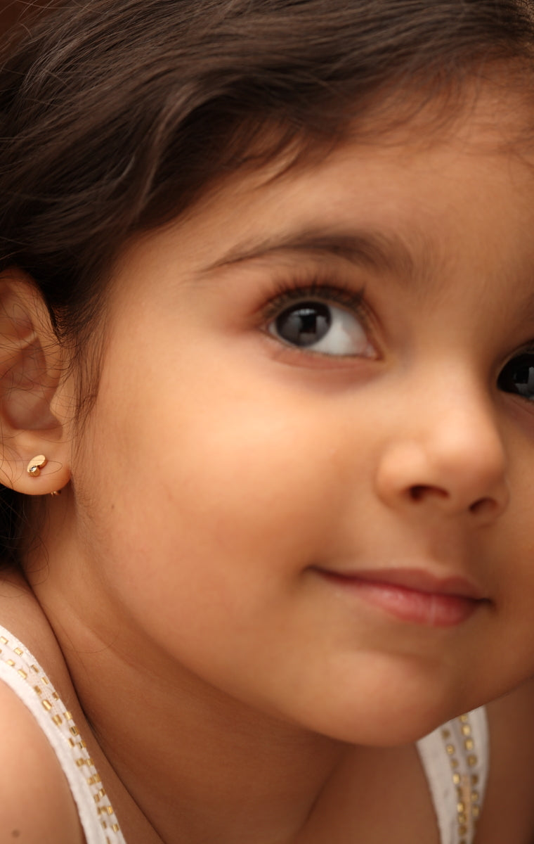 The Babyrasa Anshu Paisley Gold and Diamond Ear Studs by Rasvihar