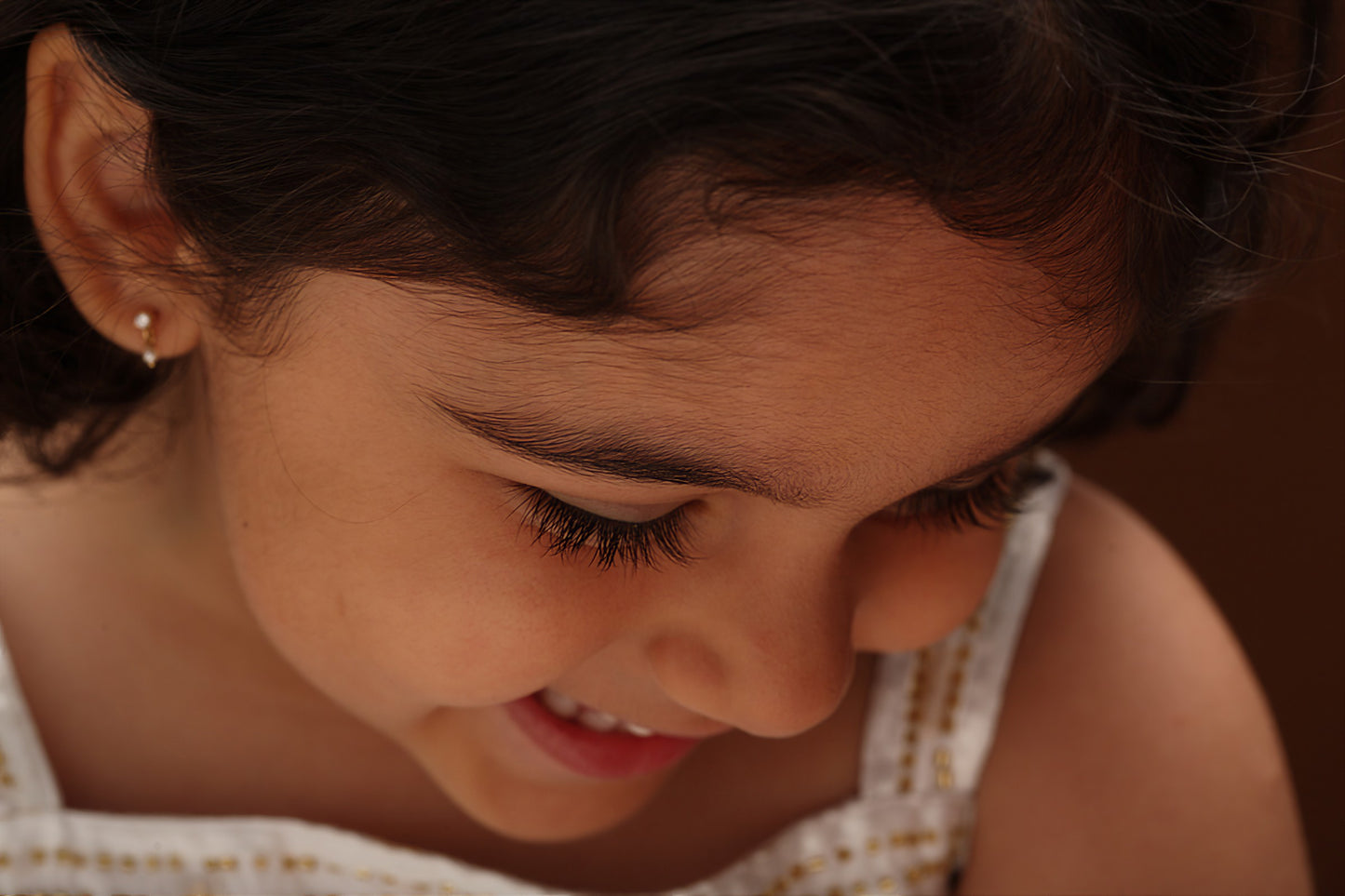 The Babyrasa Varsha Gold, Diamond and Pearl Ear Studs by Rasvihar