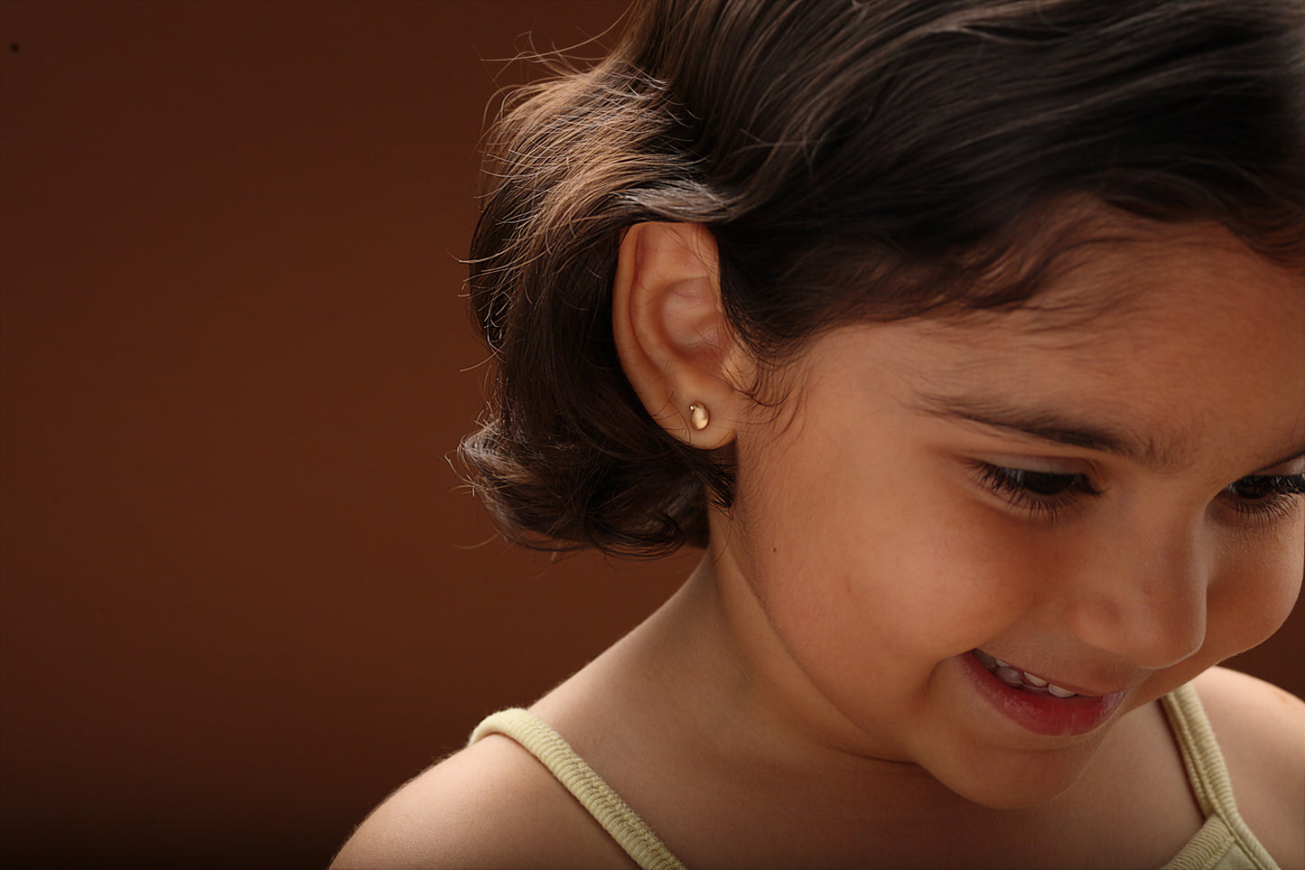 The Babyrasa Tresa Paisley Gold Ear Studs by Rasvihar