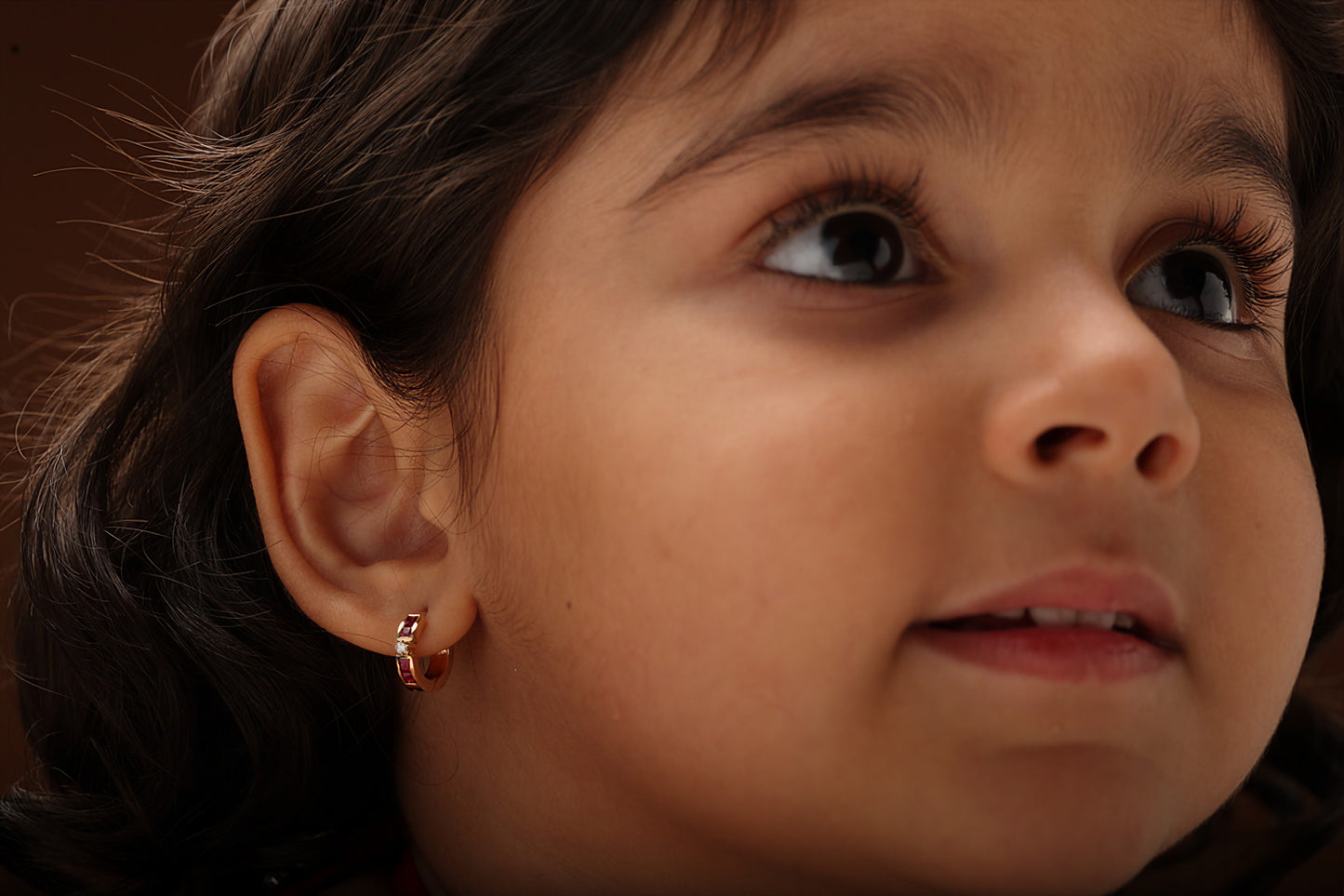 The Babyrasa Swati Gold, Diamond and Ruby Bali by Rasvihar