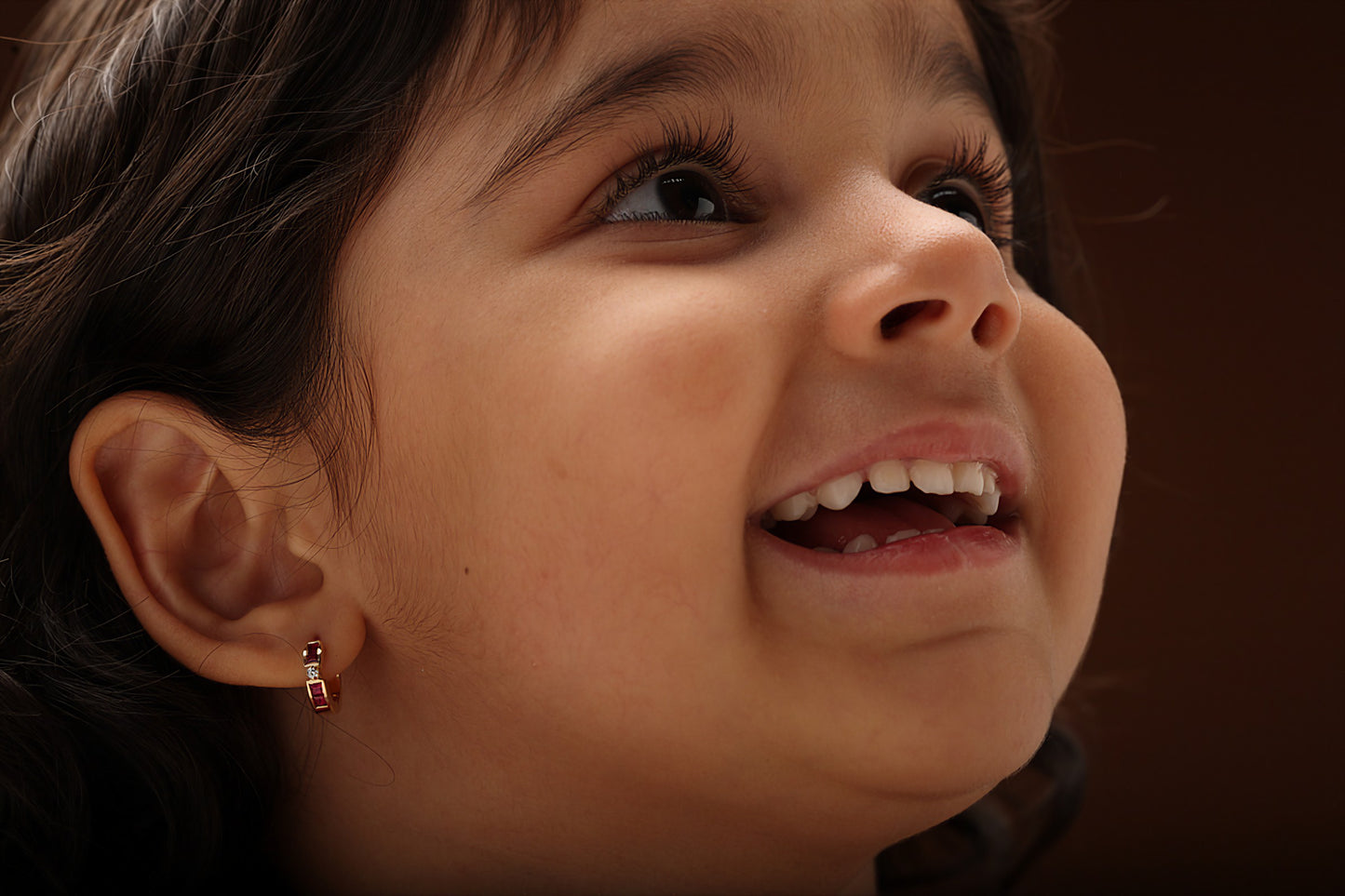 The Babyrasa Swati Gold, Diamond and Ruby Bali by Rasvihar