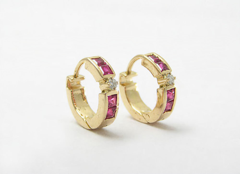 The Babyrasa Swati Gold, Diamond and Ruby Bali by Rasvihar