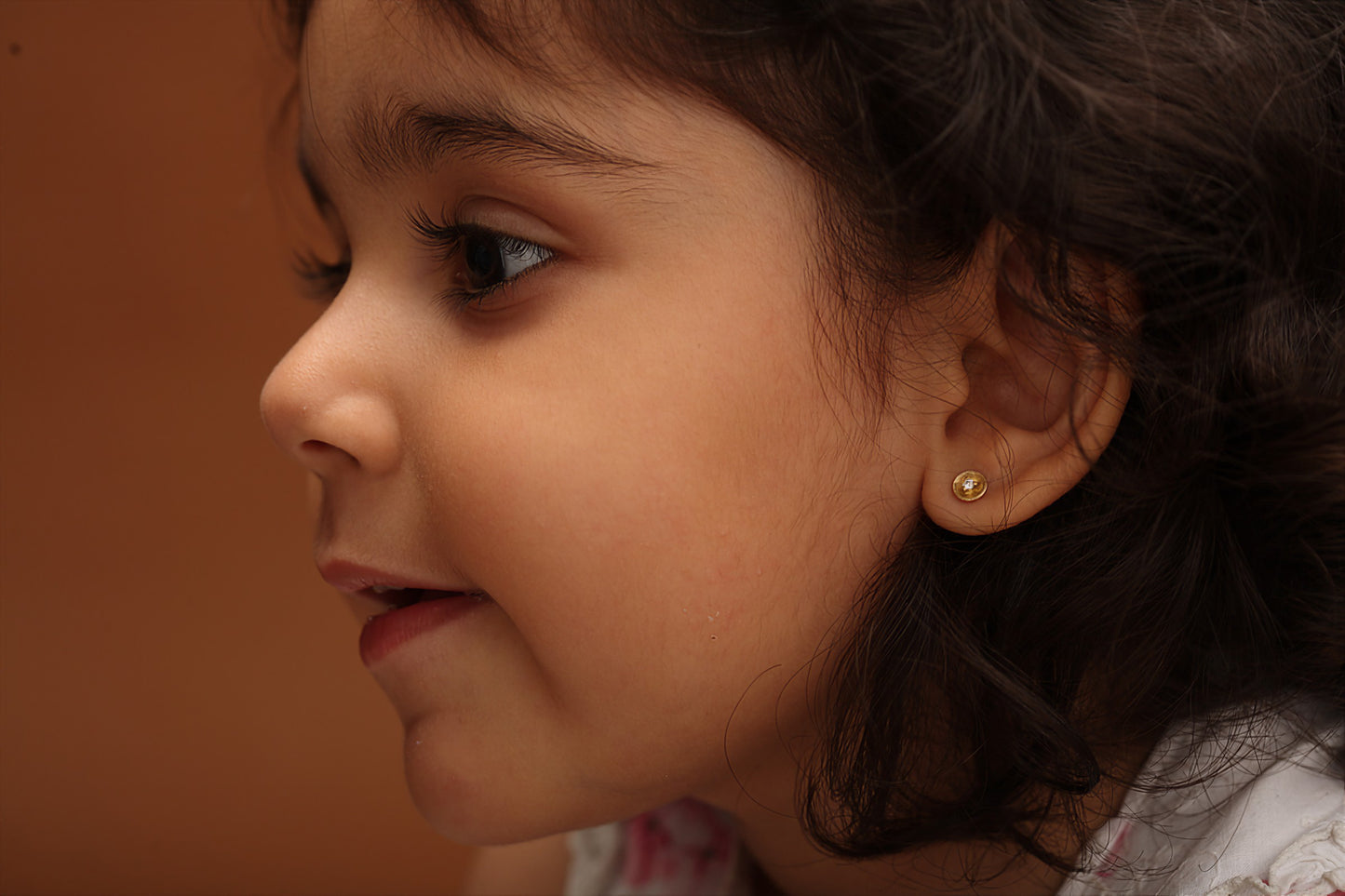 The Babyrasa Aruna Floral Gold and Diamond Ear Studs by Rasvihar