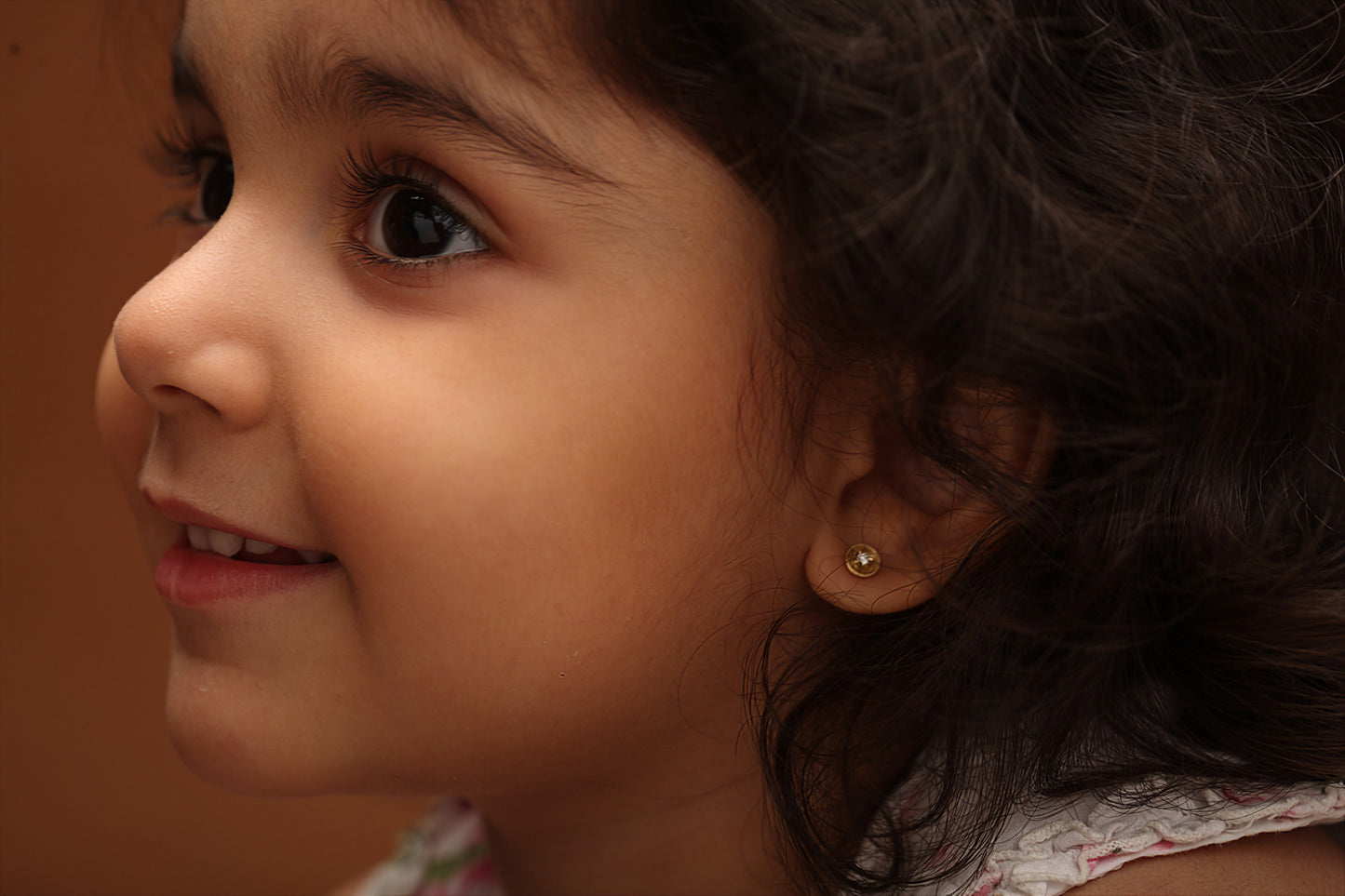The Babyrasa Aruna Floral Gold and Diamond Ear Studs by Rasvihar
