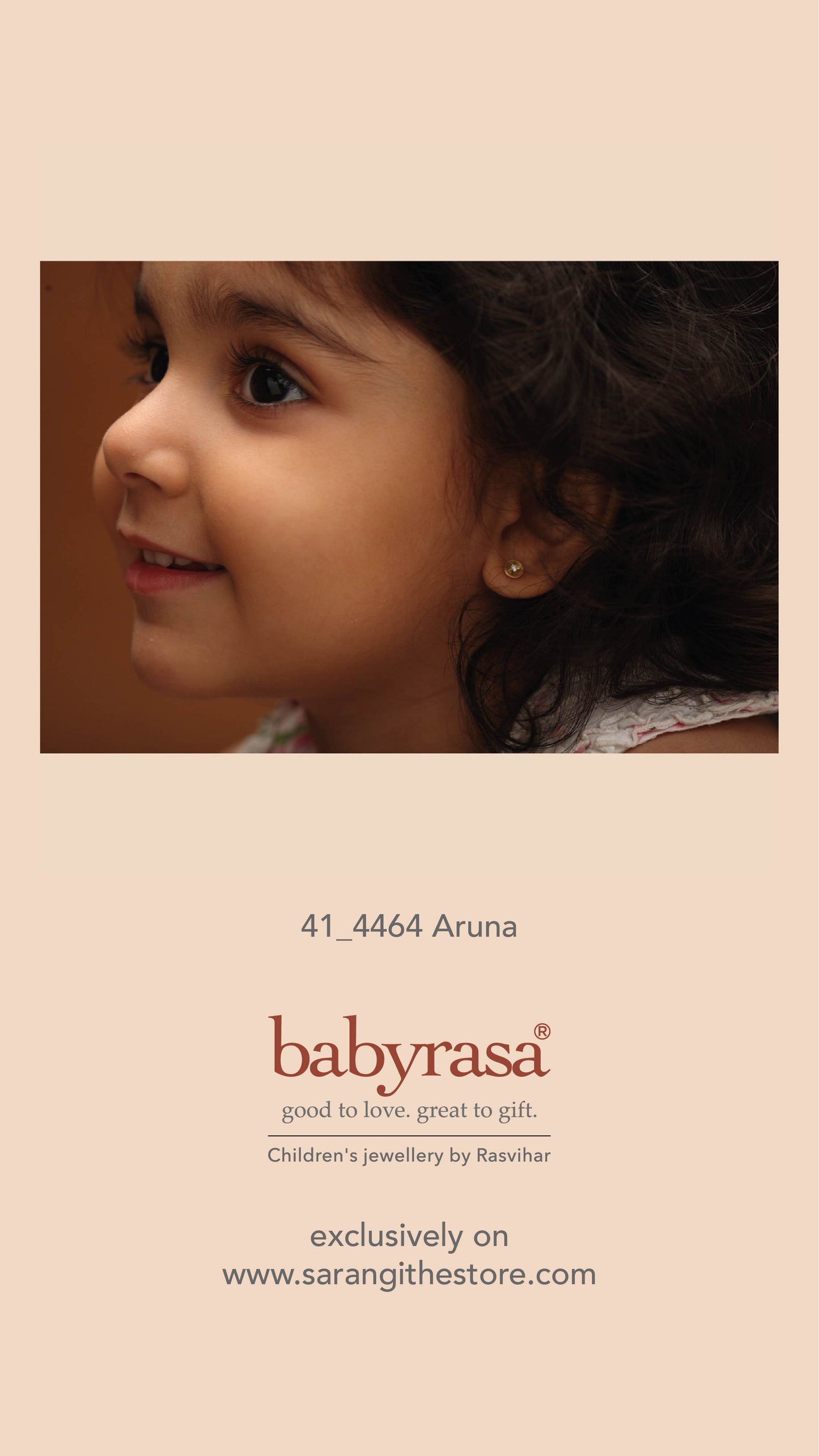The Babyrasa Aruna Floral Gold and Diamond Ear Studs by Rasvihar