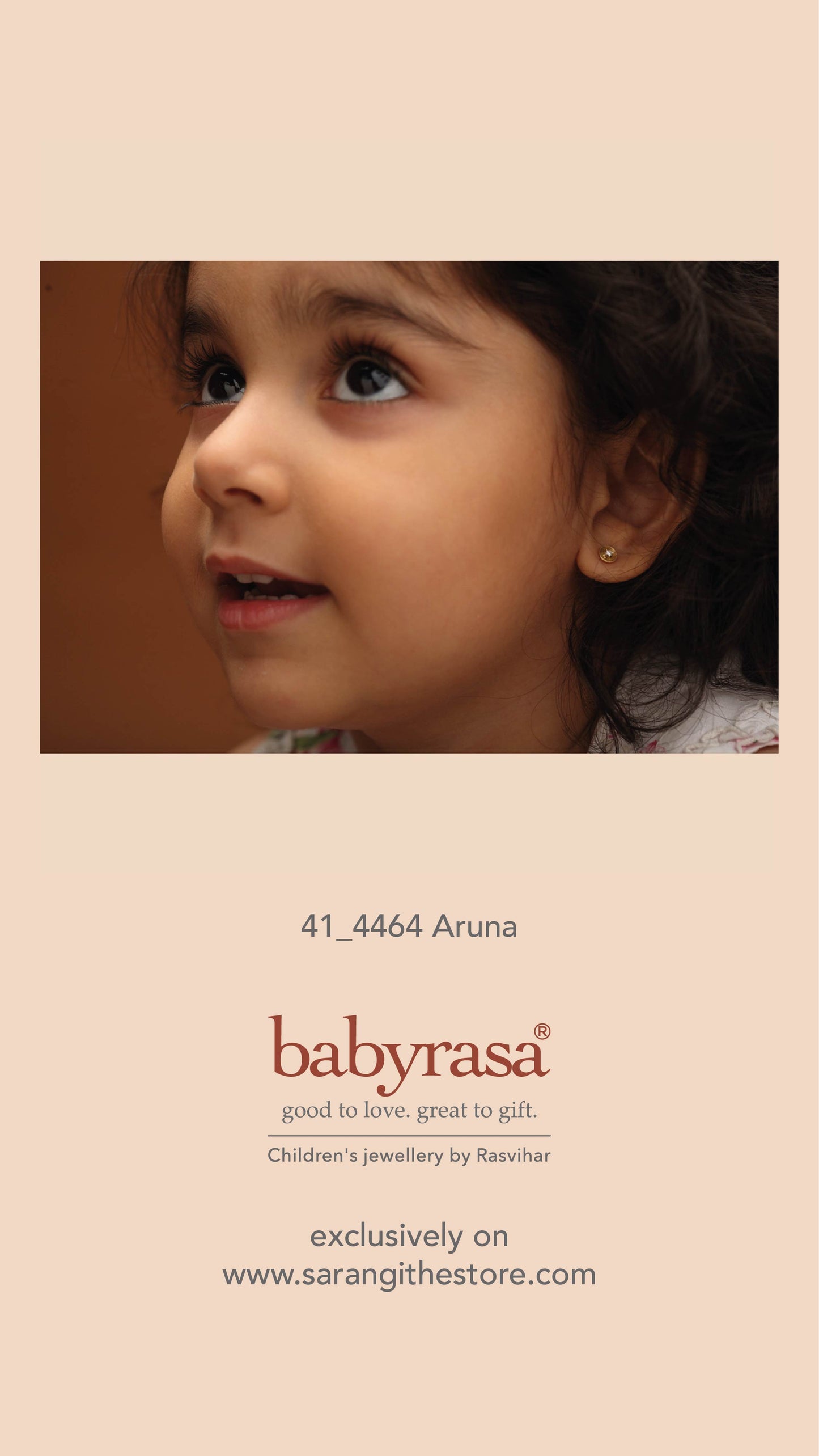 The Babyrasa Aruna Floral Gold and Diamond Ear Studs by Rasvihar