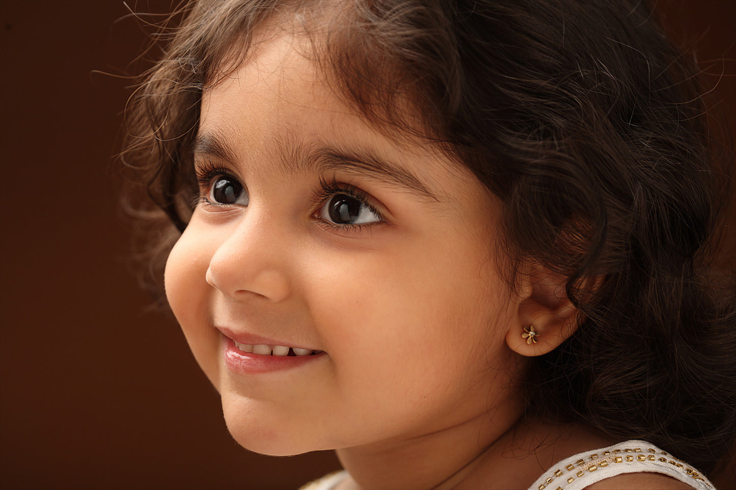 The Babyrasa Archana Floral Gold and Diamond Ear Studs by Rasvihar