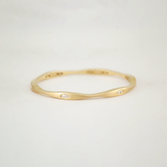 The Prem Gold and Diamond Bangle by Rasvihar