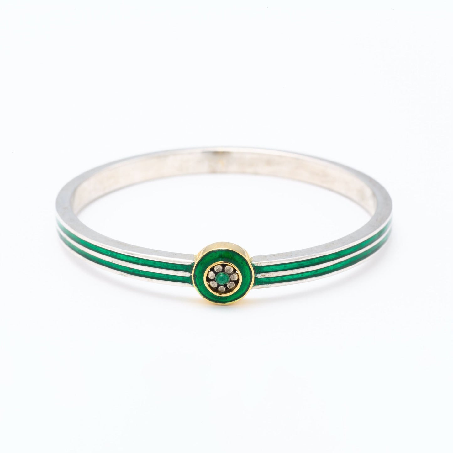 The Kiravani SiGo Silver Gold Bangle by Rasvihar