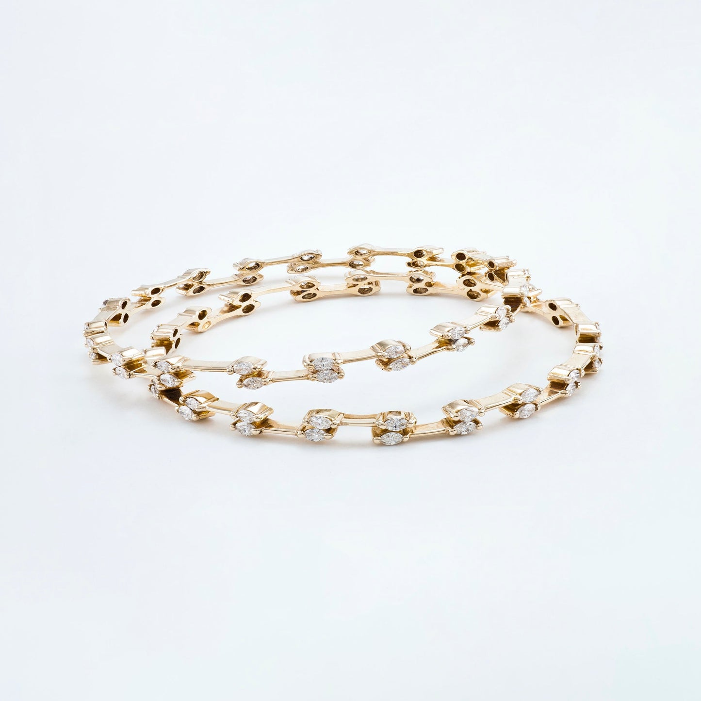 The Deepamala Gold and Diamond Bangle by Rasvihar