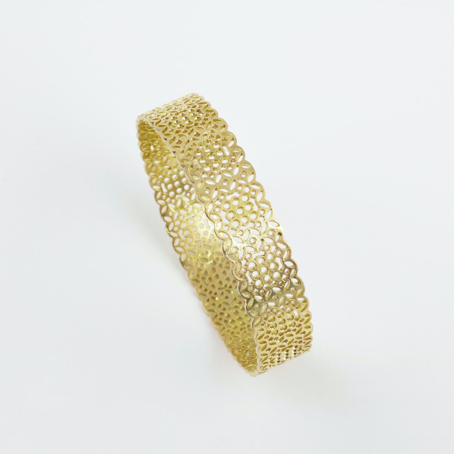 The Lace Series Gold Bangle by Rasvihar