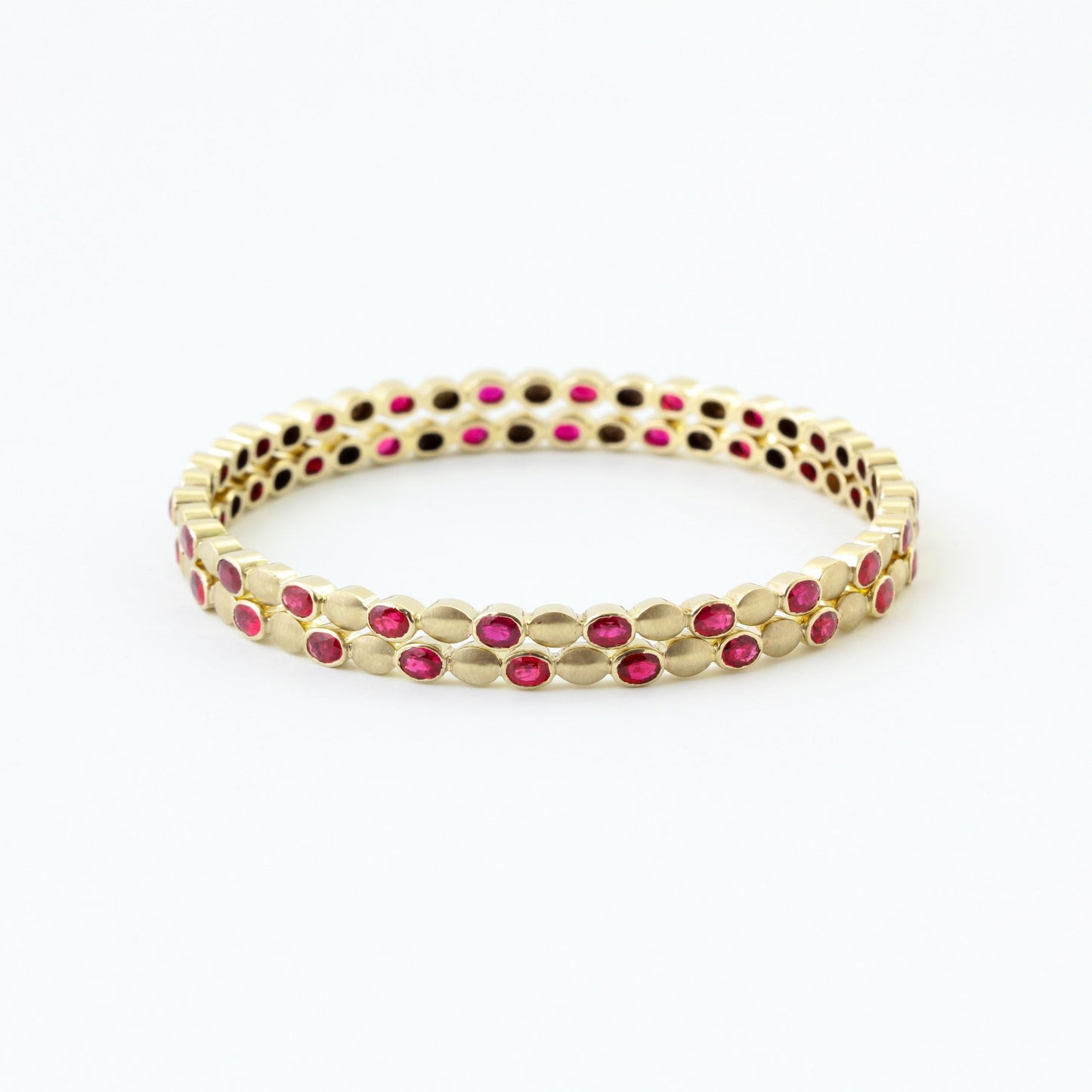 The Keerthana Gold and Ruby Bangle by Rasvihar