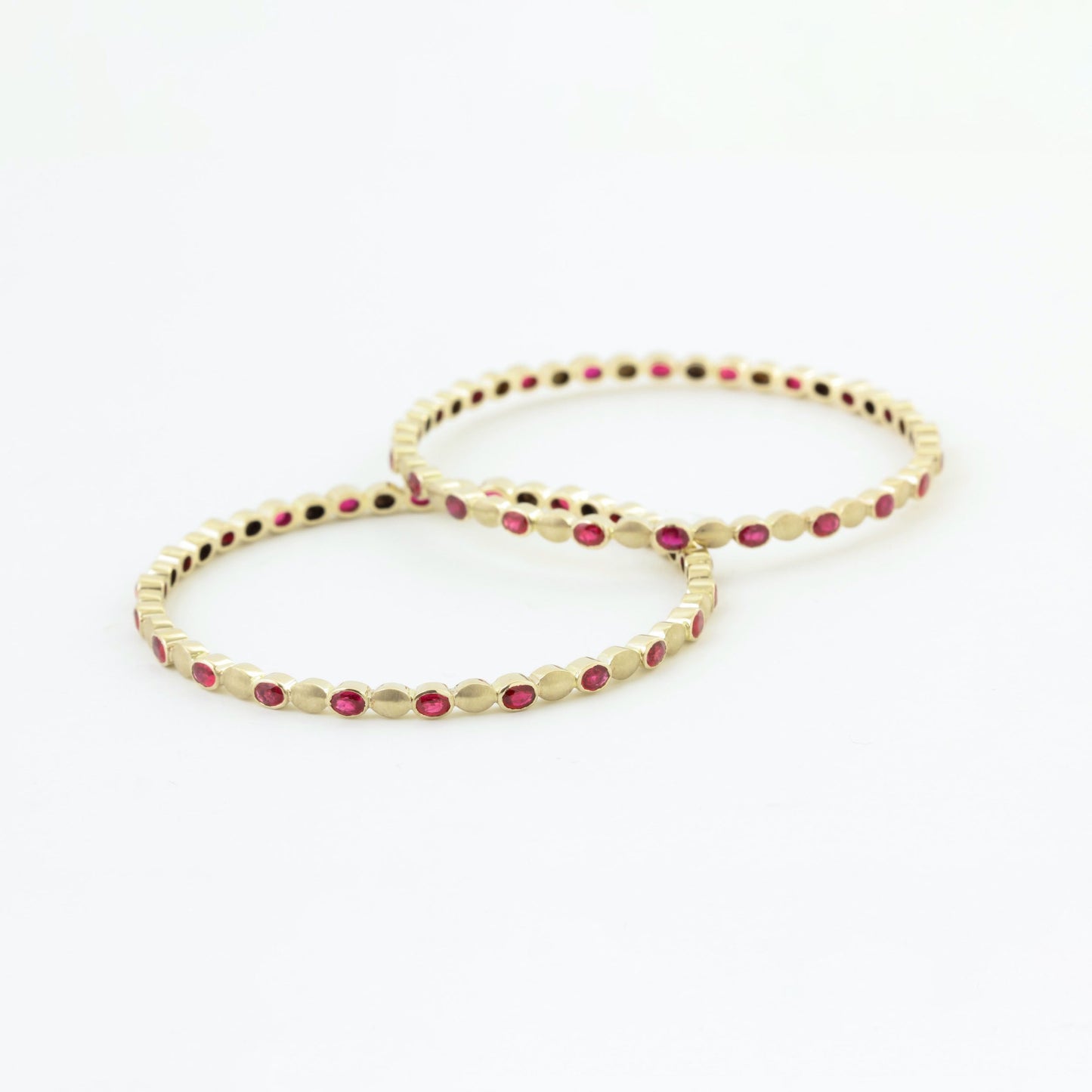 The Keerthana Gold and Ruby Bangle by Rasvihar