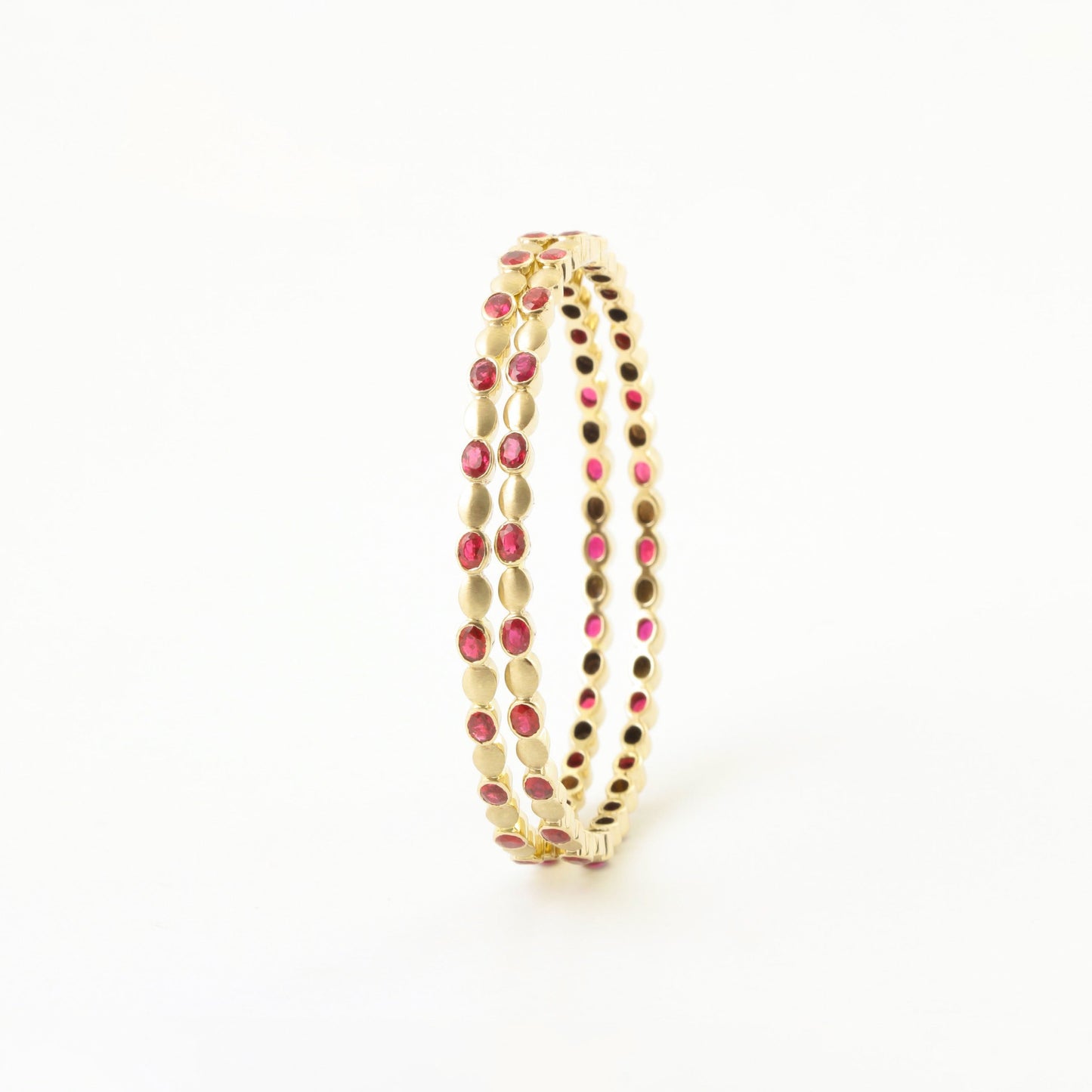 The Keerthana Gold and Ruby Bangle by Rasvihar