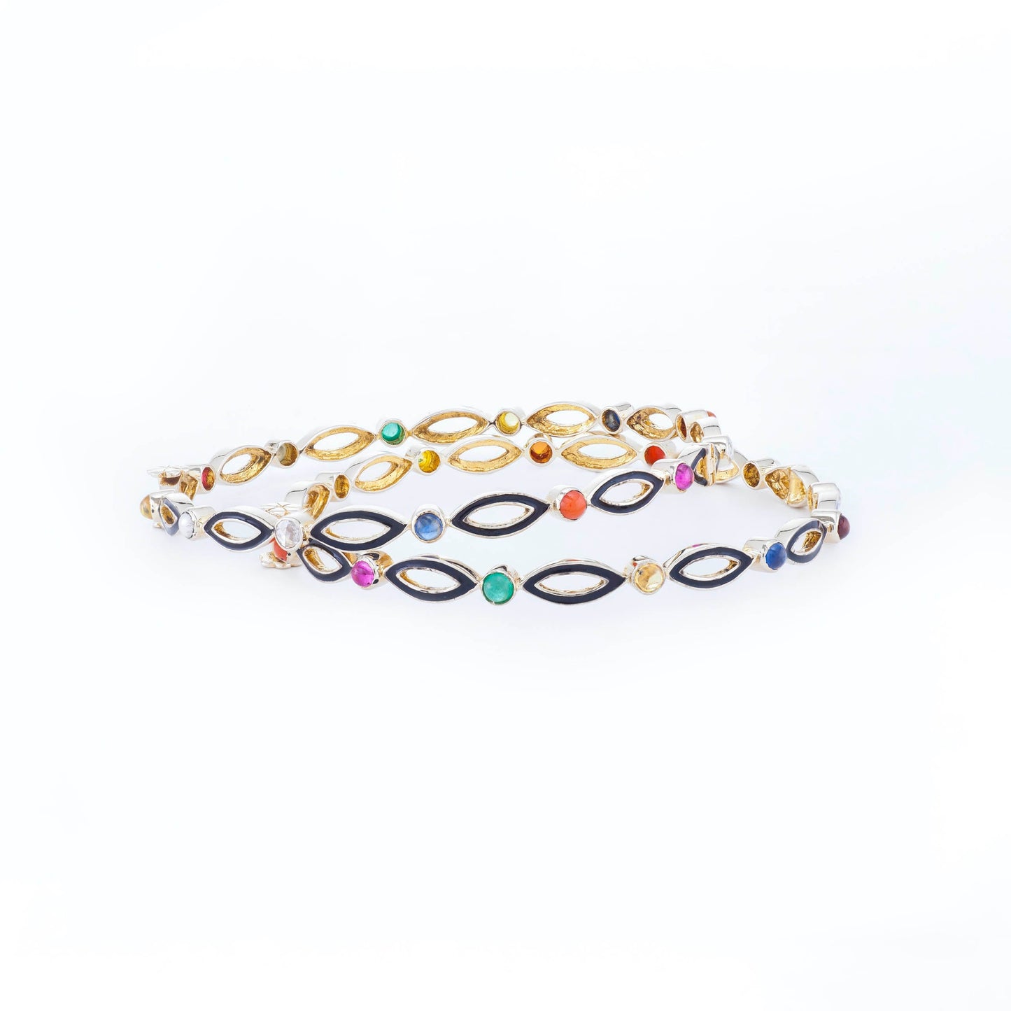 The Aashiana Gold, Diamond and Navratna Bangle by Rasvihar