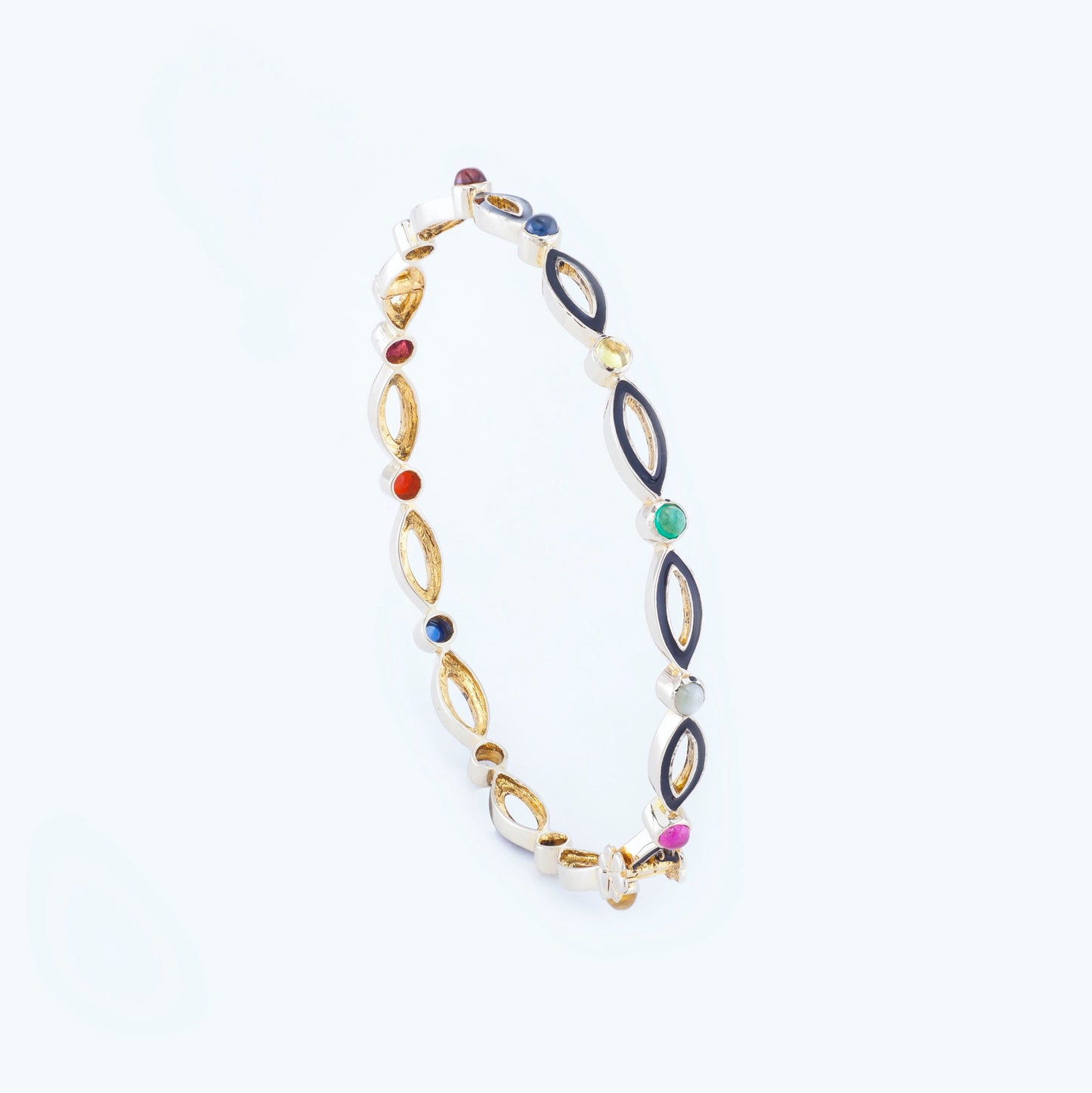 The Aashiana Gold, Diamond and Navratna Bangle by Rasvihar