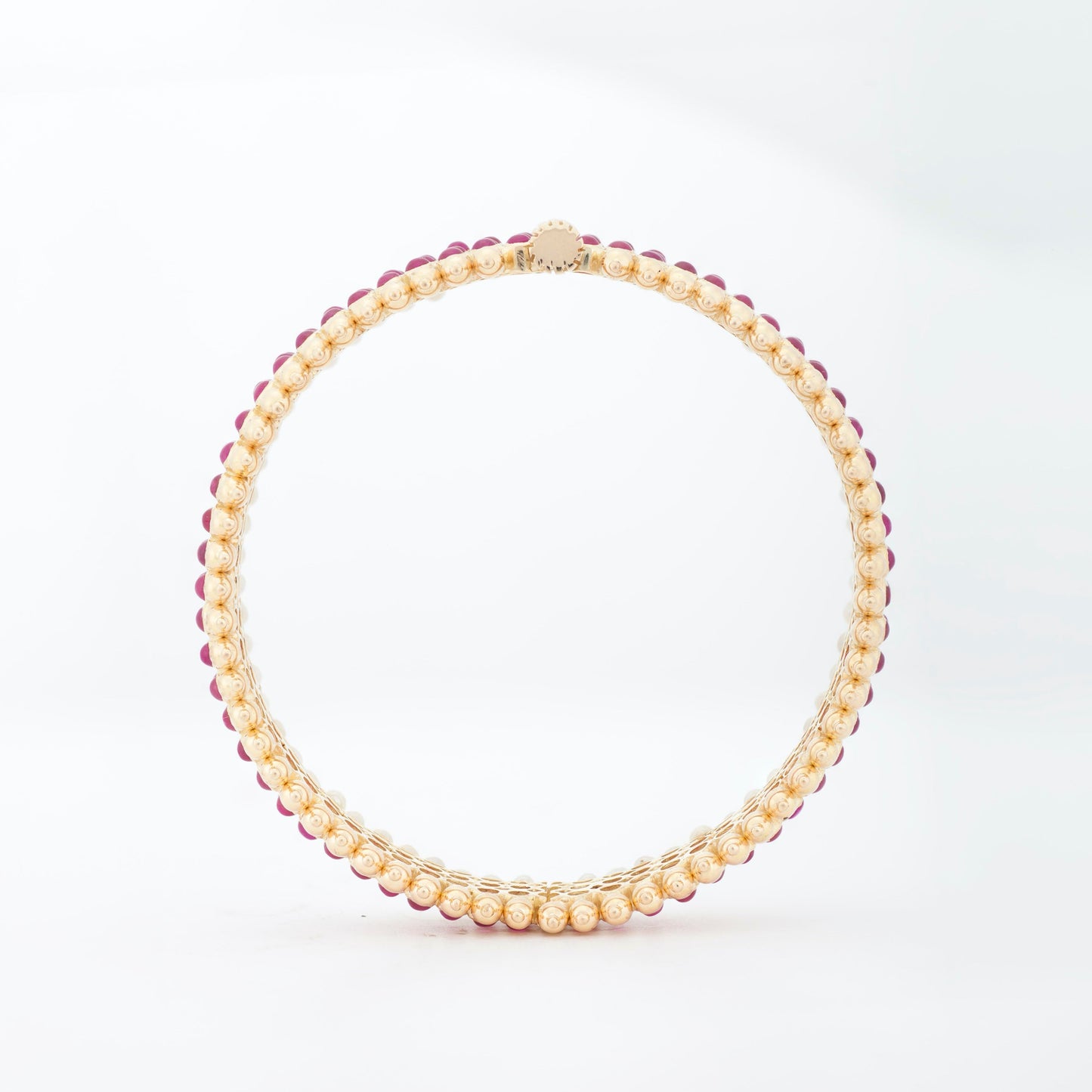 The Mathi Gold, Ruby and Pearl Bangle by Rasvihar