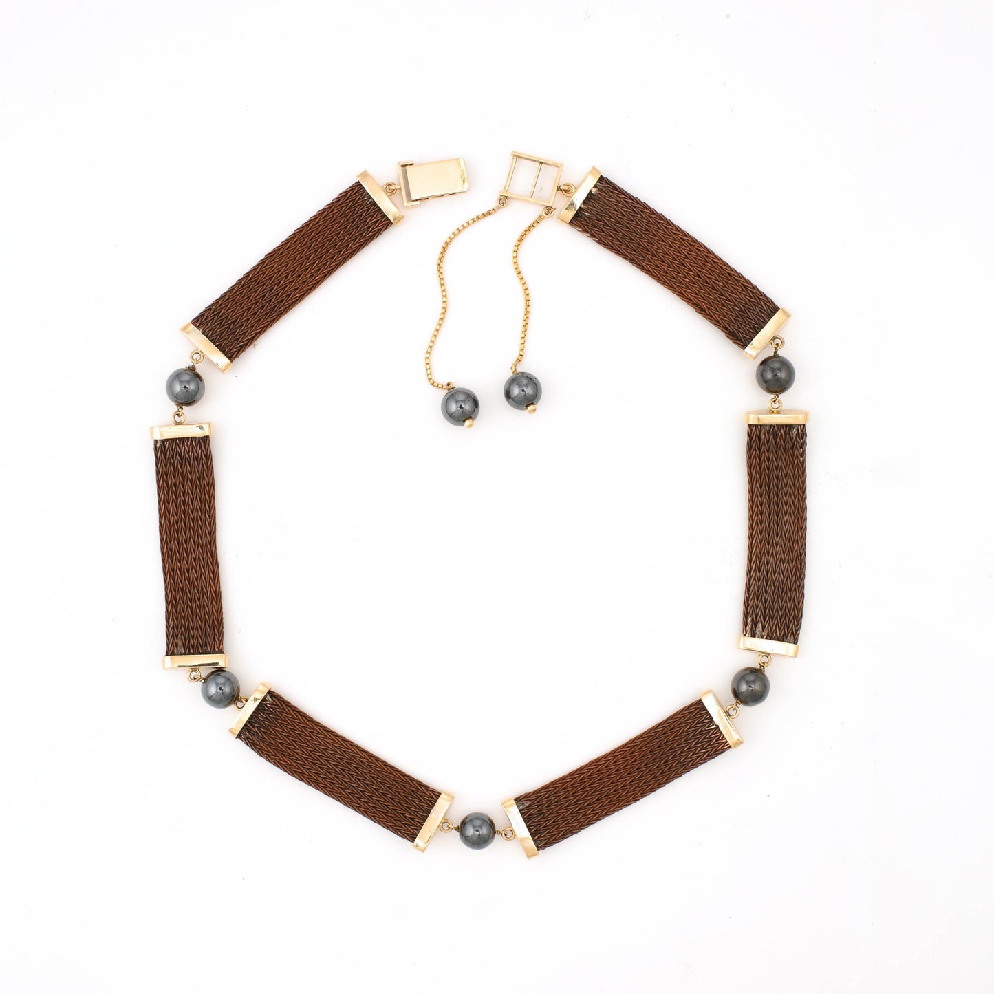 The Iniya Gold and Hematite Necklace by Rasvihar