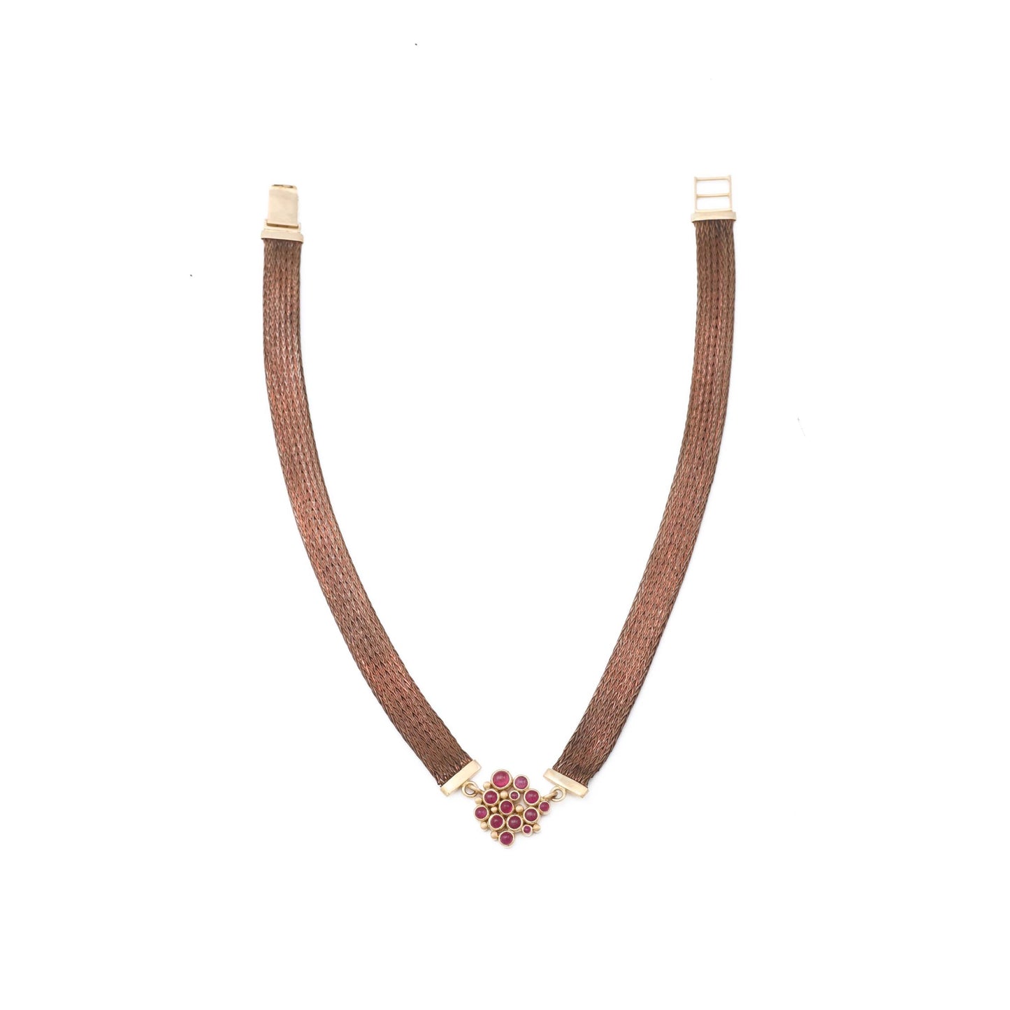 The Rajnigandha SiGo Gold and Ruby Necklace by Rasvihar