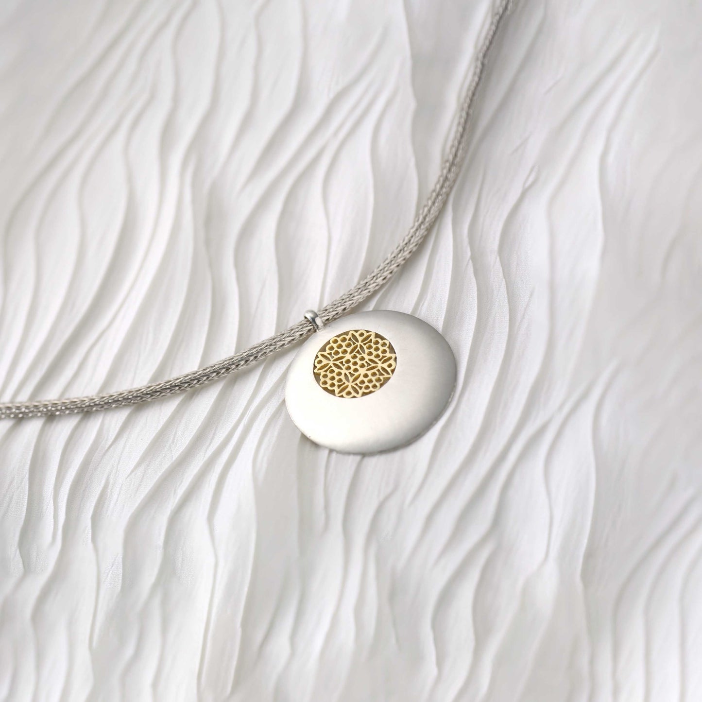 The Bhanupriya SiGo Silver Gold Necklace by Rasvihar