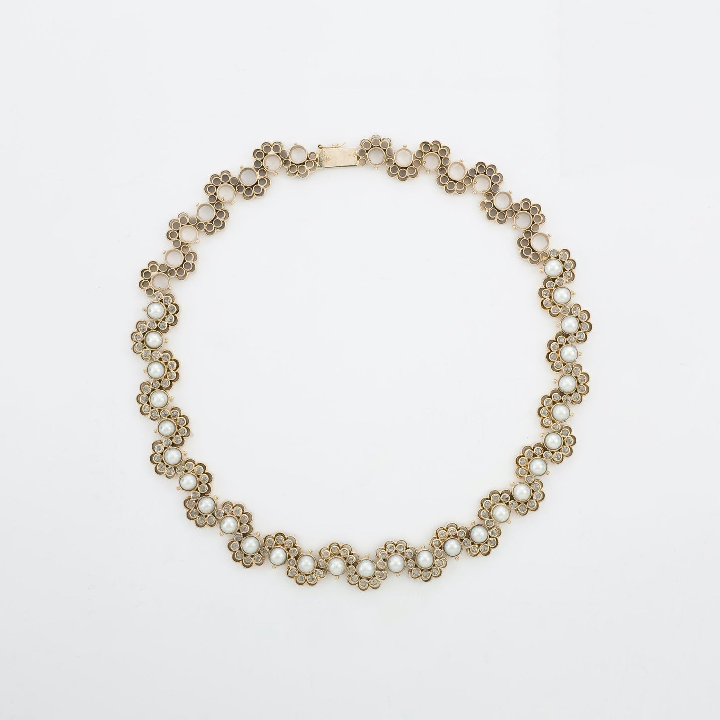 The Kesari Gold, Diamond and Pearl Necklace by Rasvihar