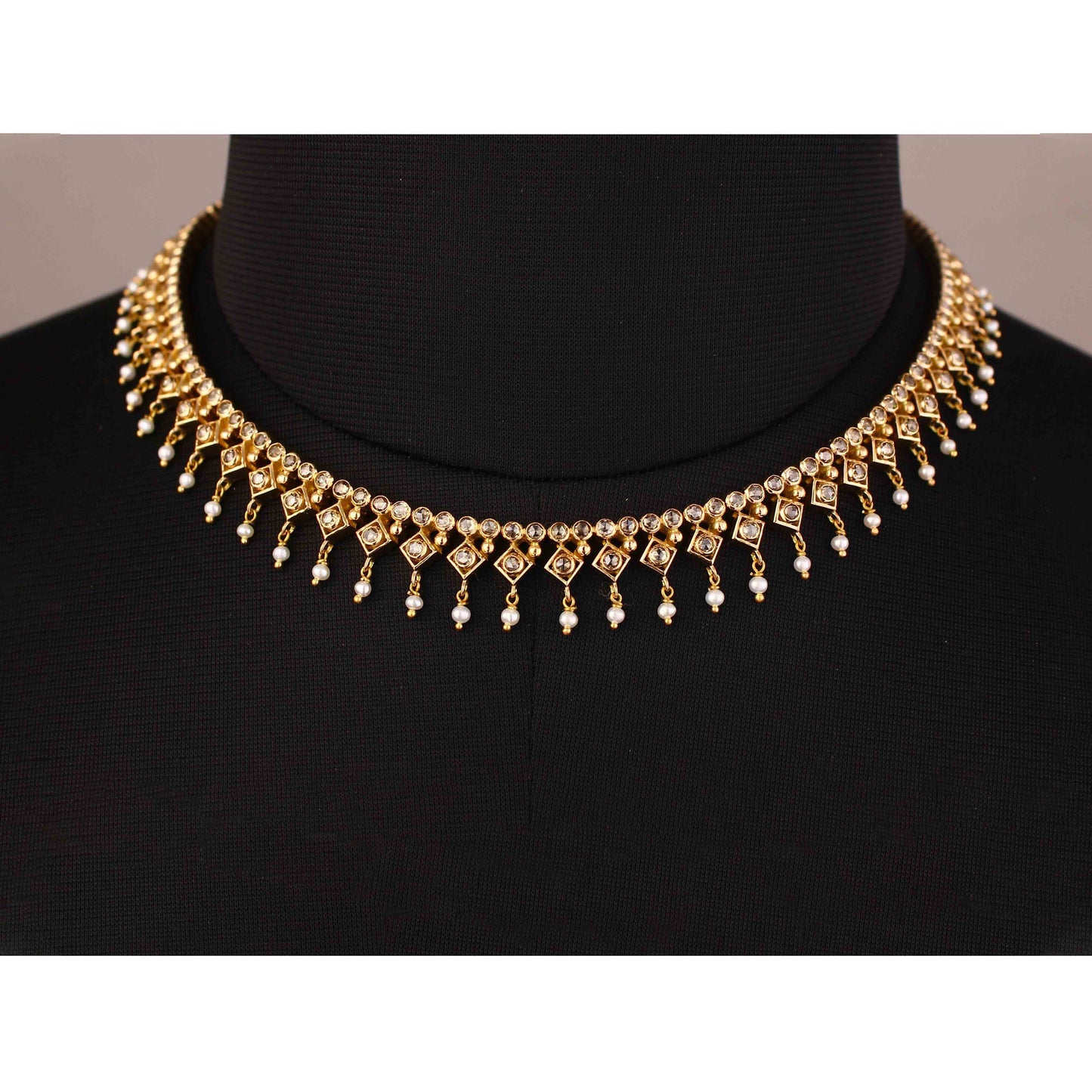 The Janjhuti Gold, Diamond and Pearl Necklace by Rasvihar