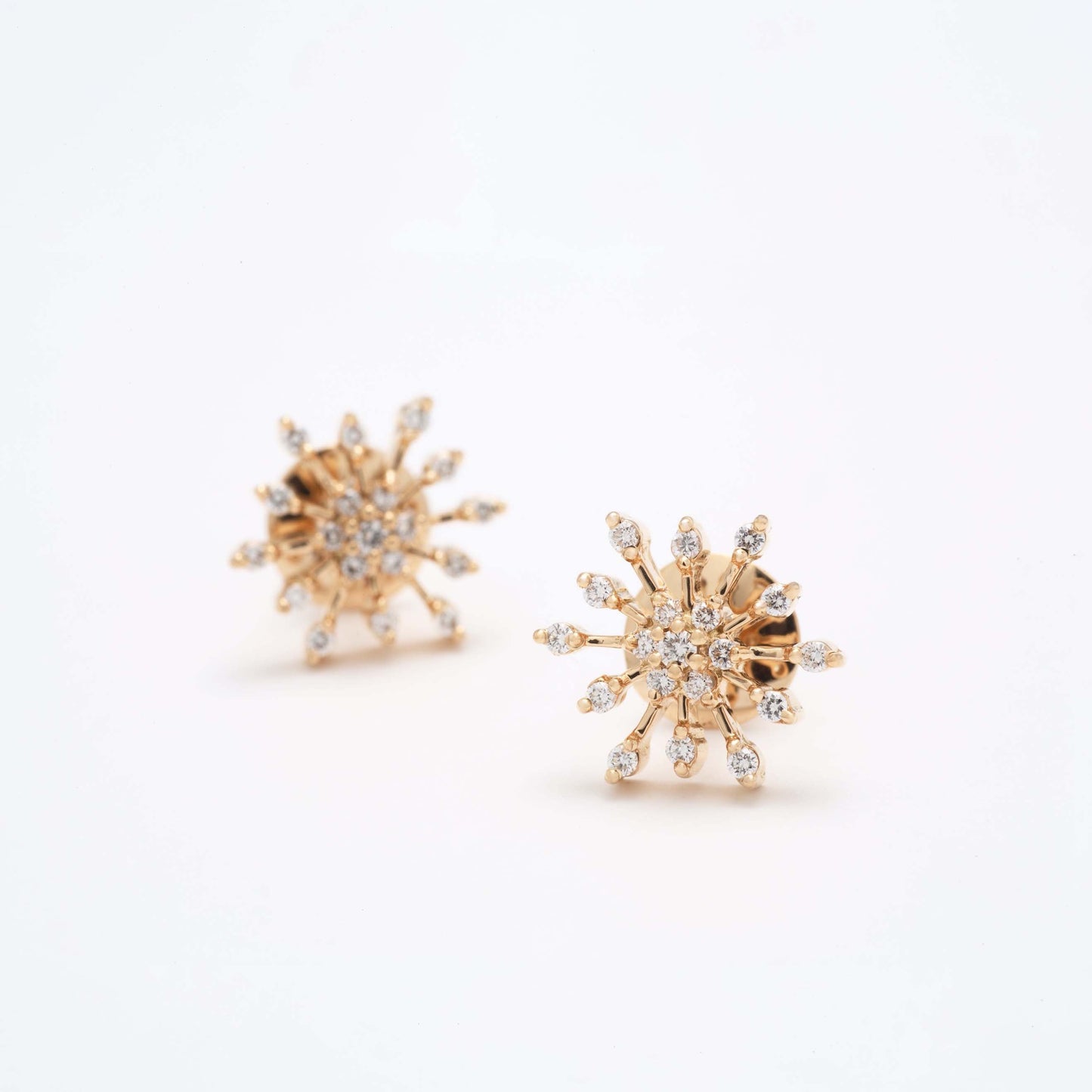 The Anita Gold, Diamond Ear Studs by Rasvihar