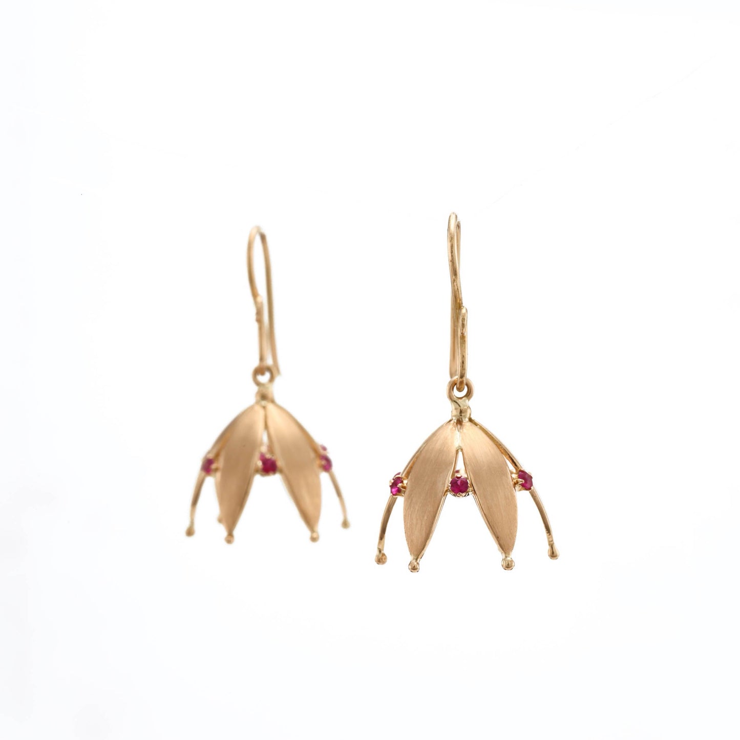 The Barkha Gold and Ruby Jhumka by Rasvihar