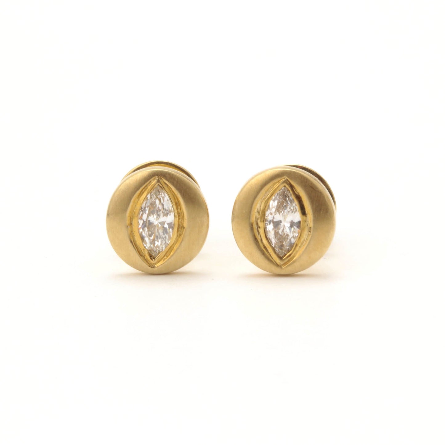 The Trinetra Gold and Diamond Ear Studs by Rasvihar