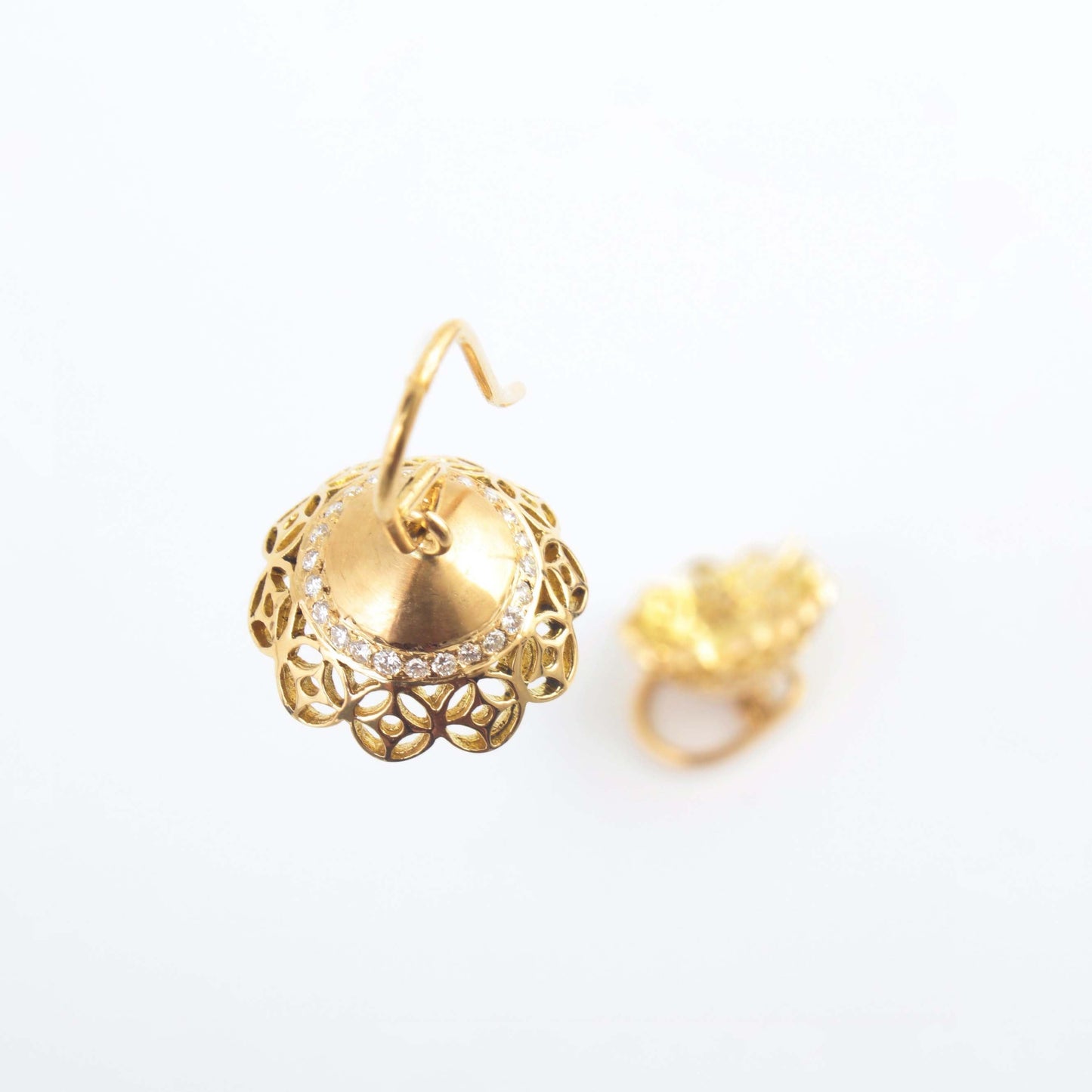 The Gopika Gold and Diamond Jhumka by Rasvihar
