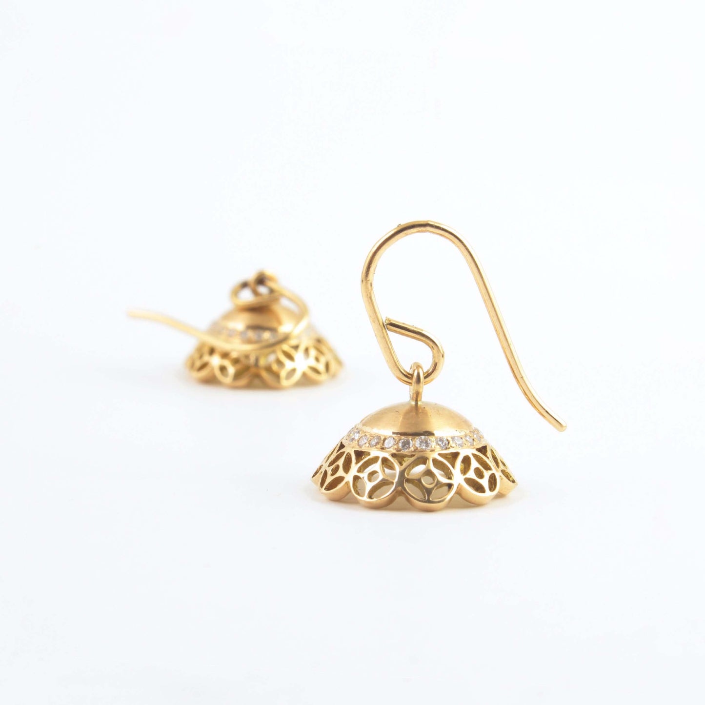 The Gopika Gold and Diamond Jhumka by Rasvihar
