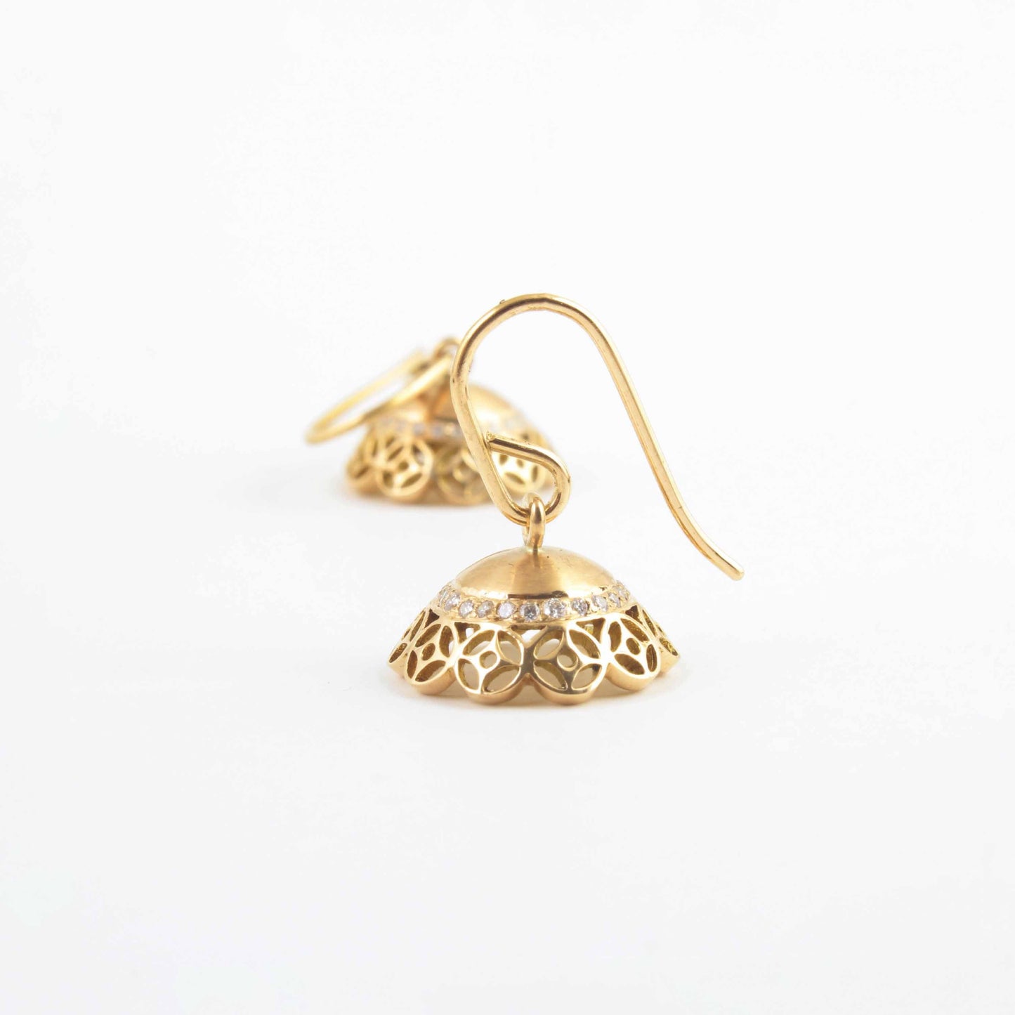 The Gopika Gold and Diamond Jhumka by Rasvihar