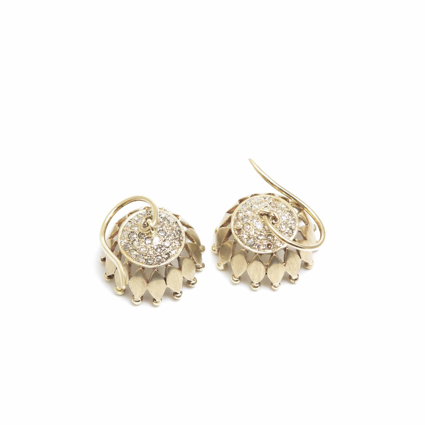 The Gomati Gold and Diamond Jhumka by Rasvihar