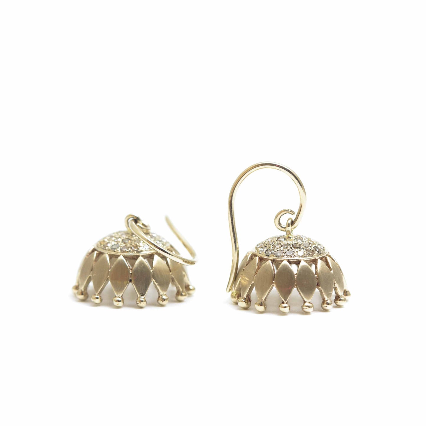 The Gomati Gold and Diamond Jhumka by Rasvihar