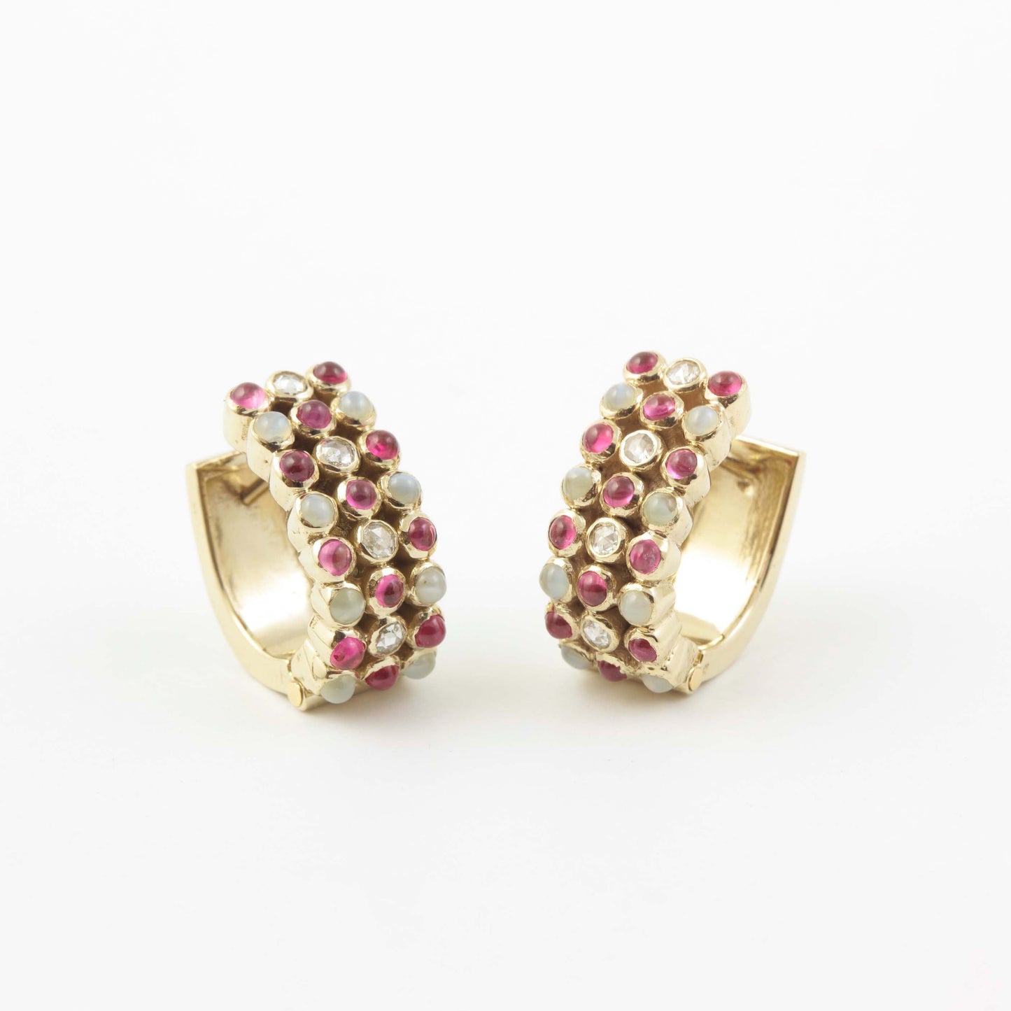 The Payal Gold, Ruby, Cat's Eye and Diamond Bali by Rasvihar