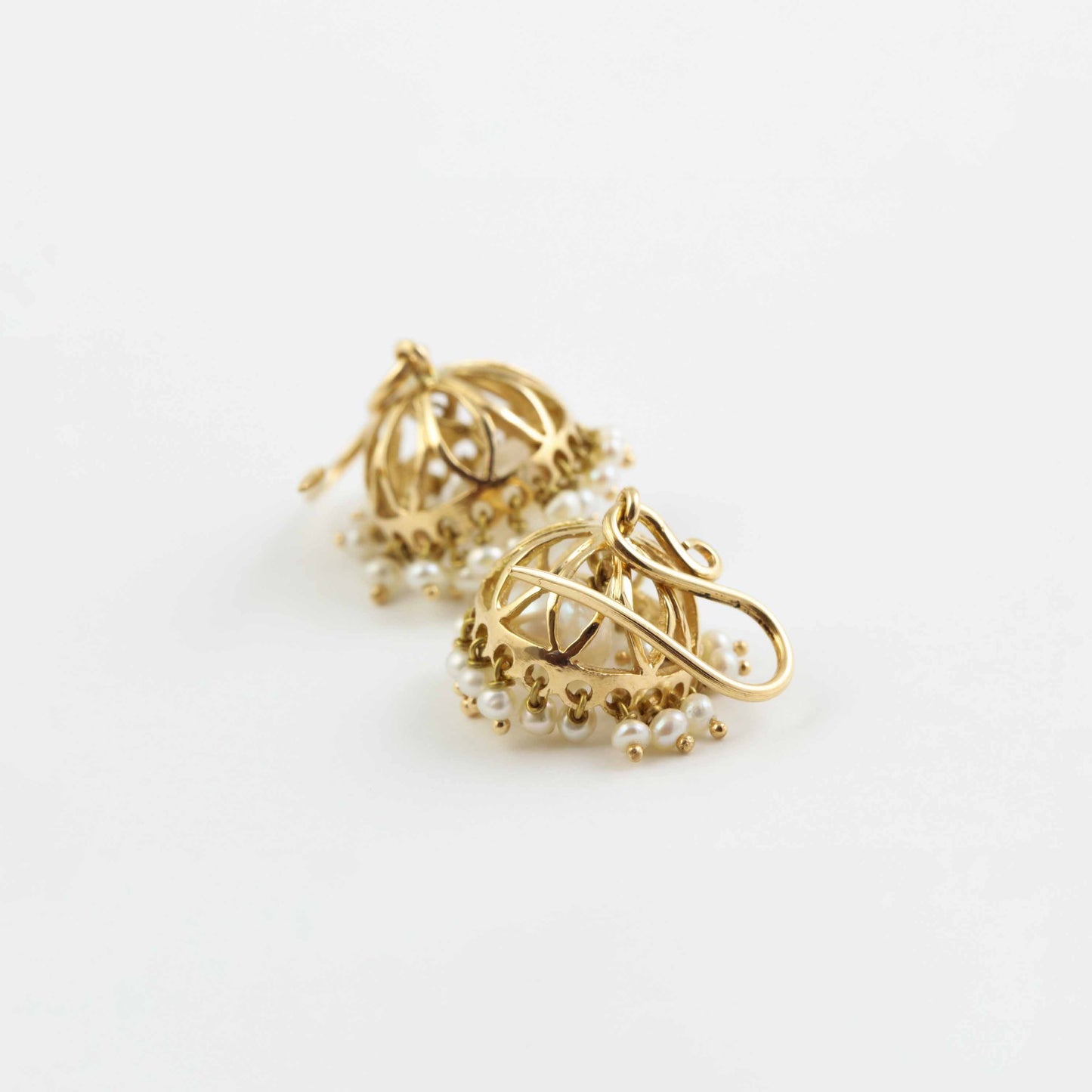 The Sukriti Gold and Pearl Jhumka by Rasvihar