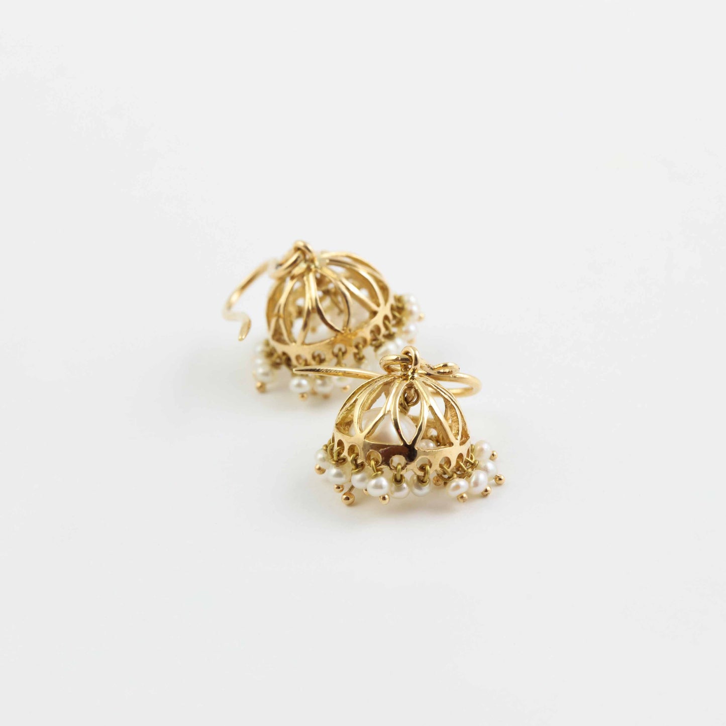 The Sukriti Gold and Pearl Jhumka by Rasvihar