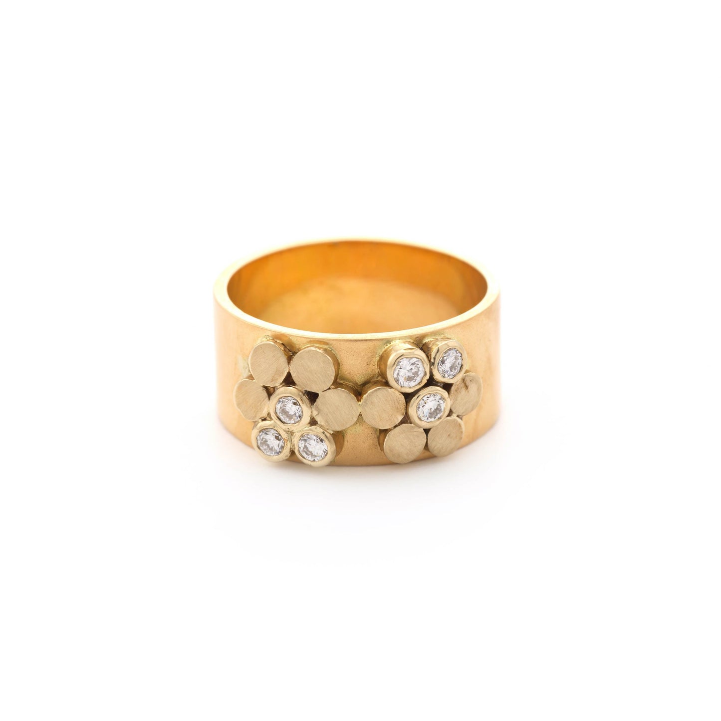 The Sucharitra Primulus Series Gold and Diamond Ring by Rasvihar