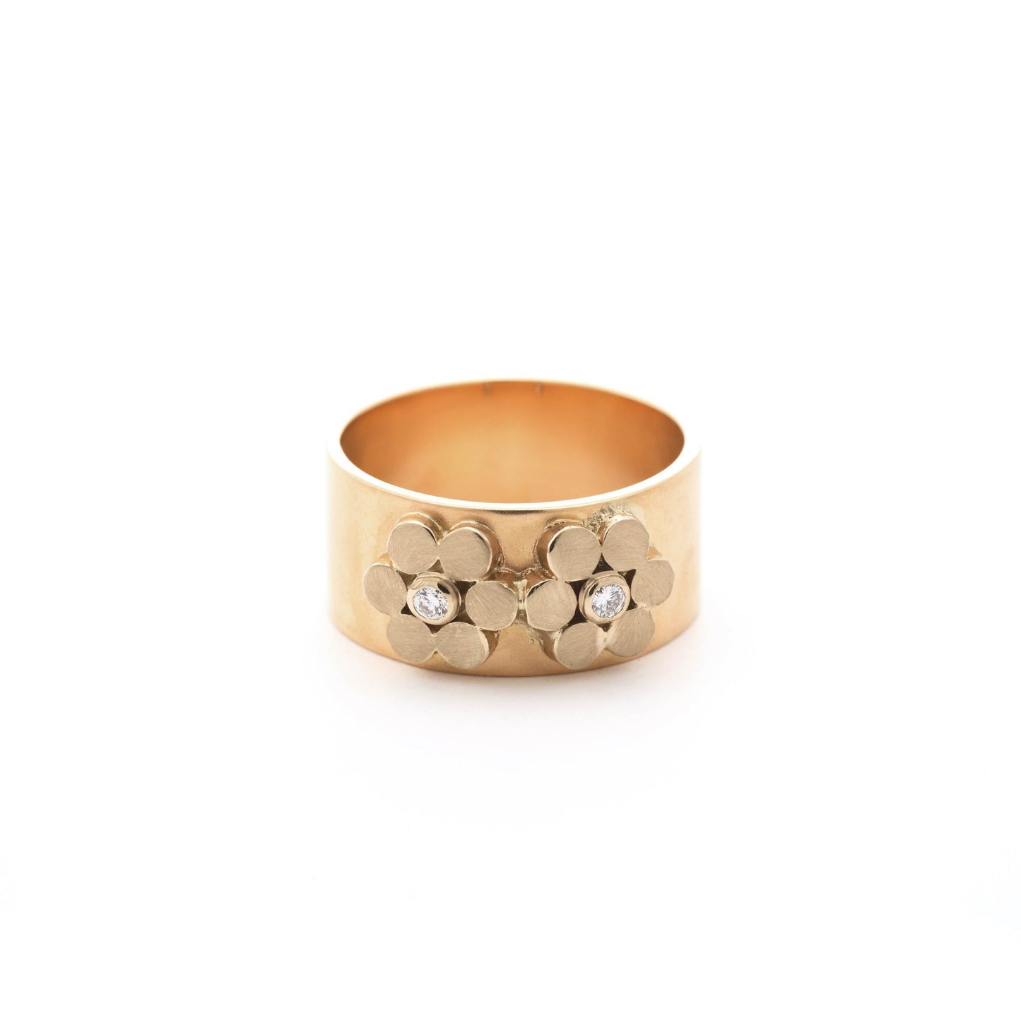 The Drishti Primulus Series Gold and Diamond Ring by Rasvihar