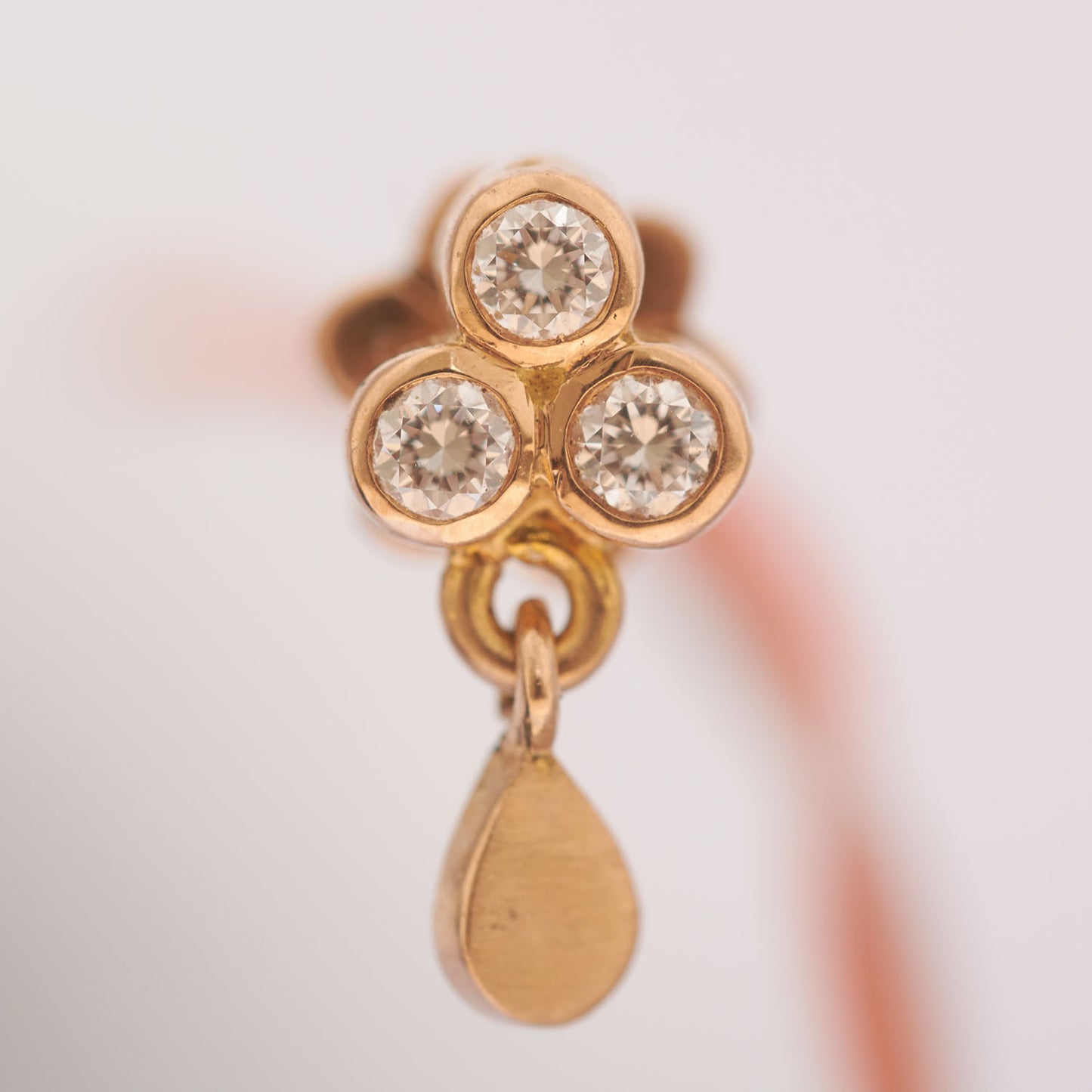 The Babyrasa Rukmini Gold and Diamond Ear Studs by Rasvihar