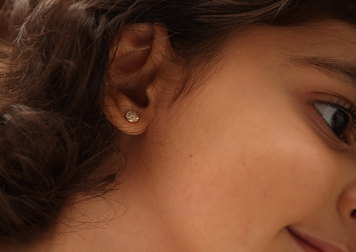 The Babyrasa Mala Gold and Diamond Ear Studs by Rasvihar
