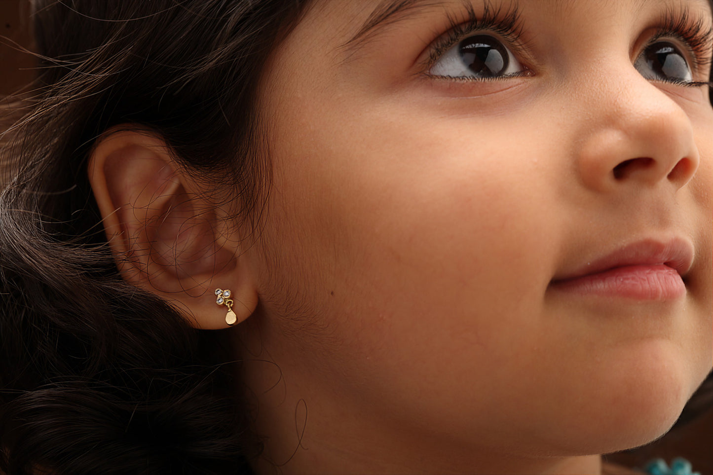 The Babyrasa Rukmini Gold and Diamond Ear Studs by Rasvihar