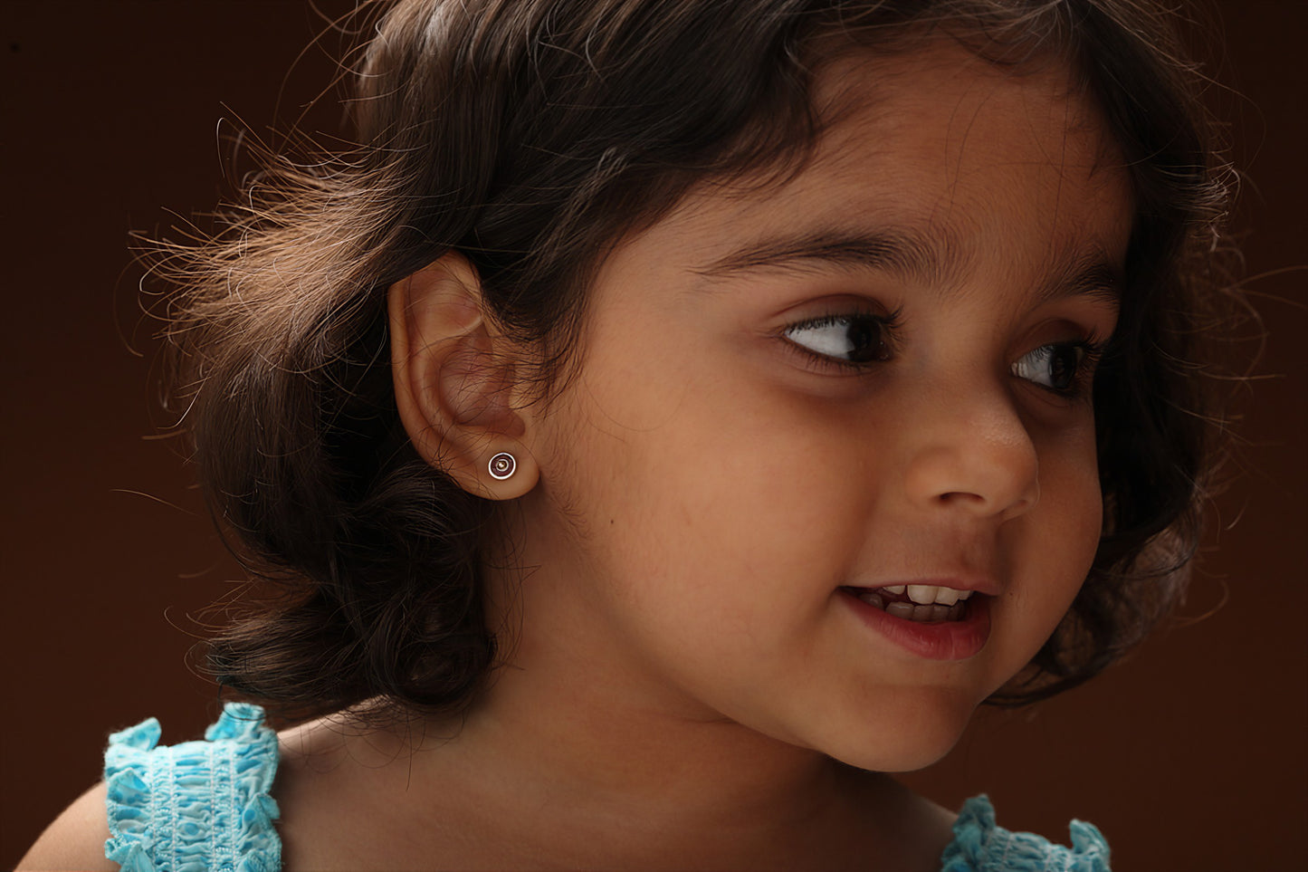 The Babyrasa Lali SiGo Silver Gold Ear Studs by Rasvihar