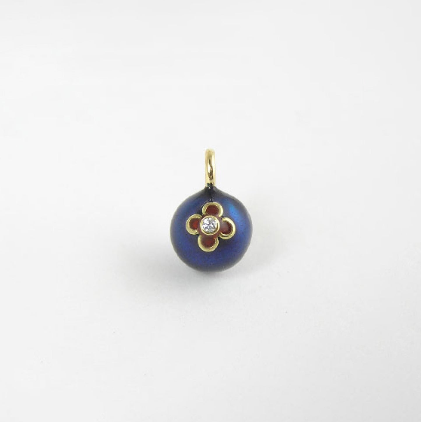 The Babyrasa Seema Enamel Gold and Diamond Pendant by Rasvihar