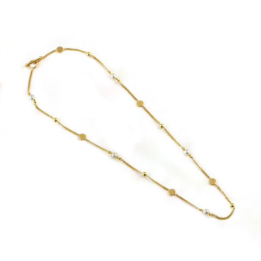 The Babyrasa Yuki Reach Series Gold and Pearl Chain by Rasvihar