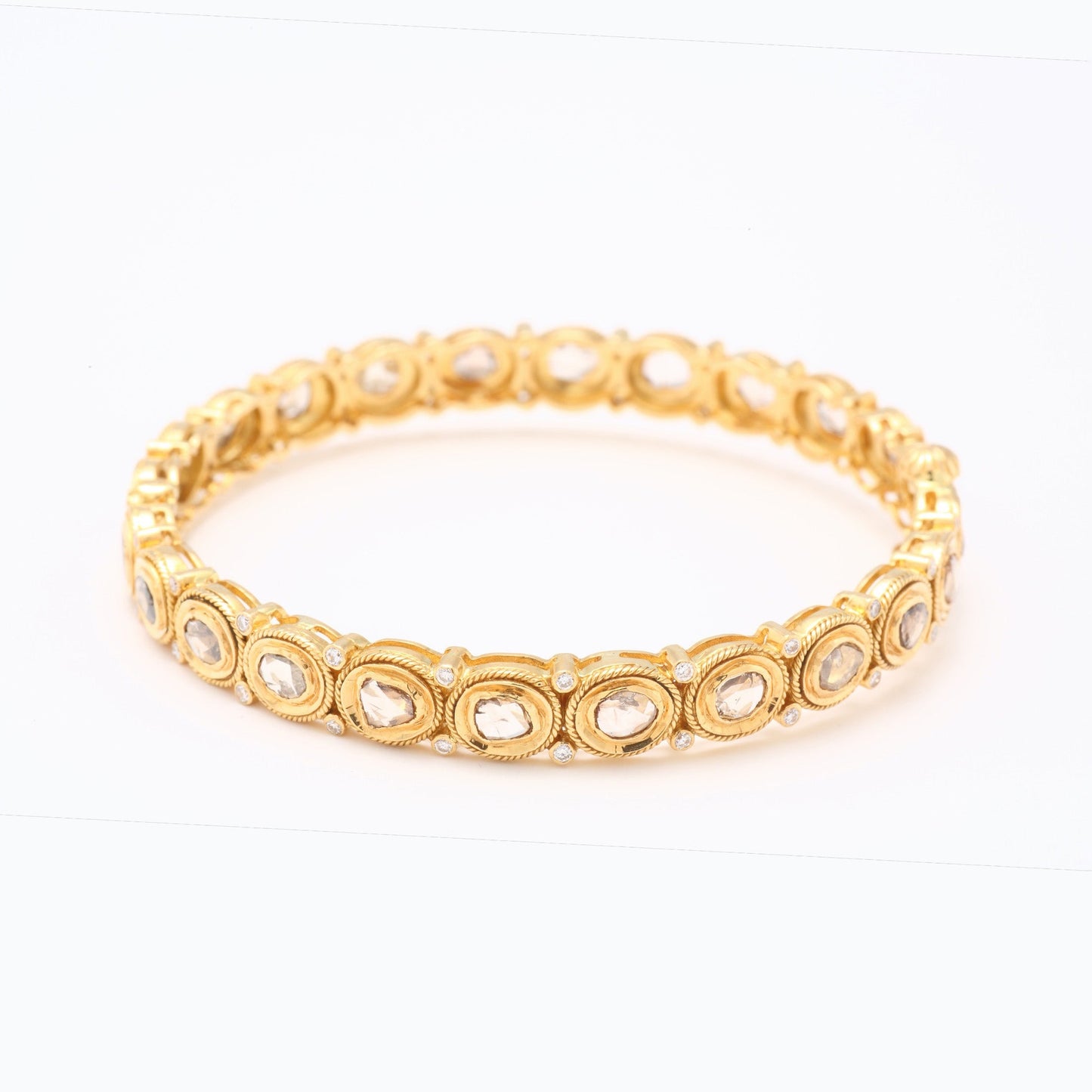 The Garima Gold and Diamond Bangle by Rasvihar