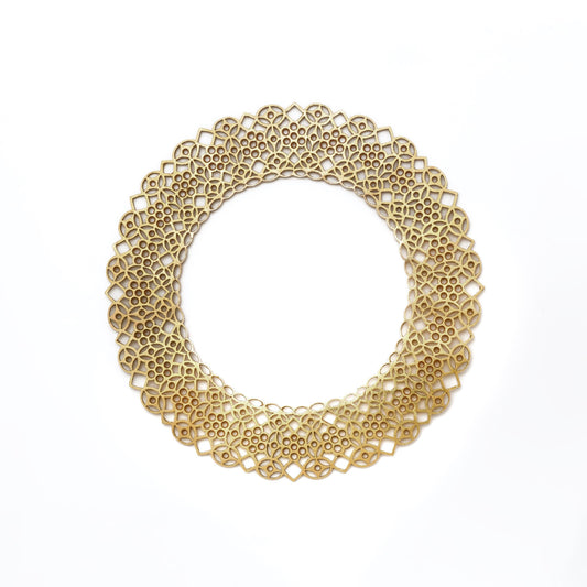 The Anandi Lace Series Gold Bangle by Rasvihar