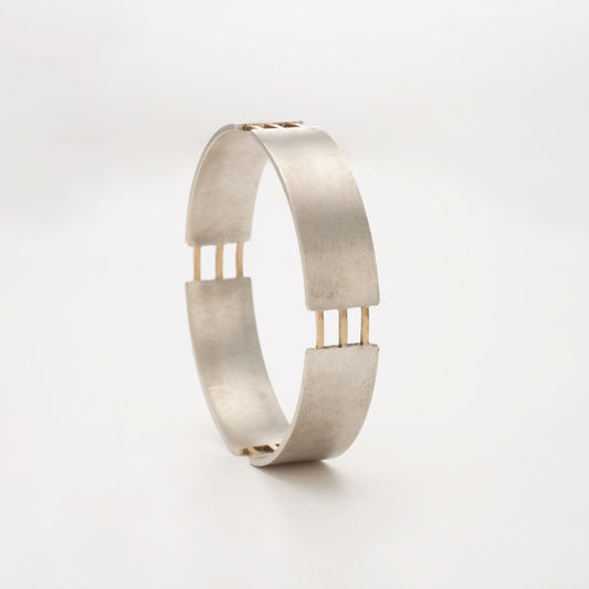 The Poonam SiGo Silver Gold Bangle by Rasvihar