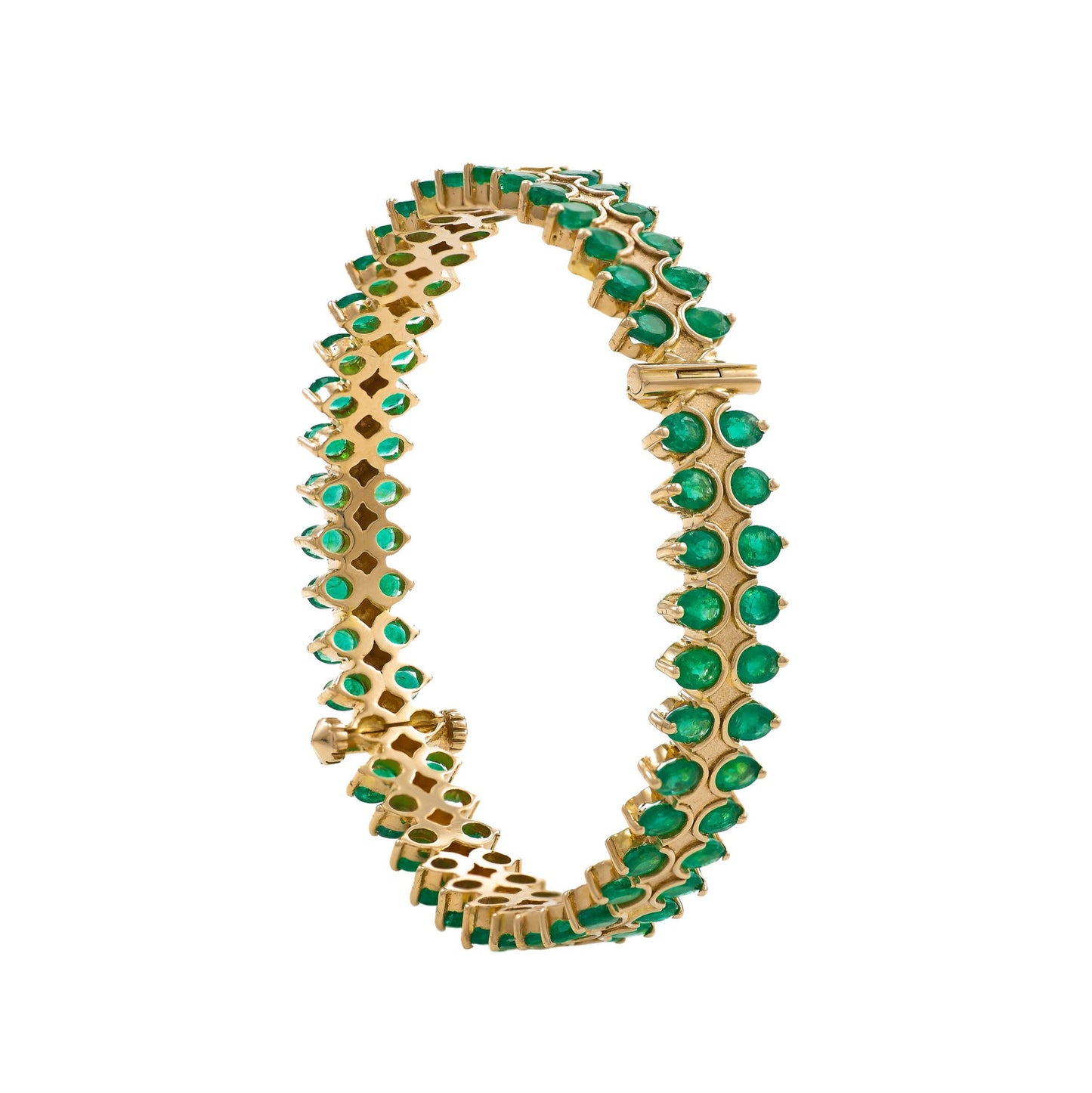 The Hansika Gold and Emerald Bangle by Rasvihar